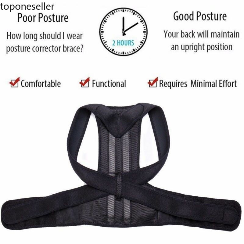 Adjustable Posture Corrector Back Shoulder Support Correct Brace Belt Men Women