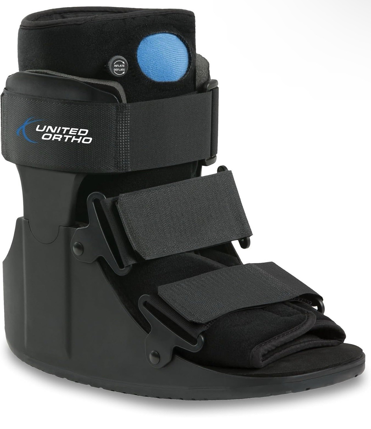 United Ortho USA14113 Short Air Cam Walker Fracture Boot, Black, Small