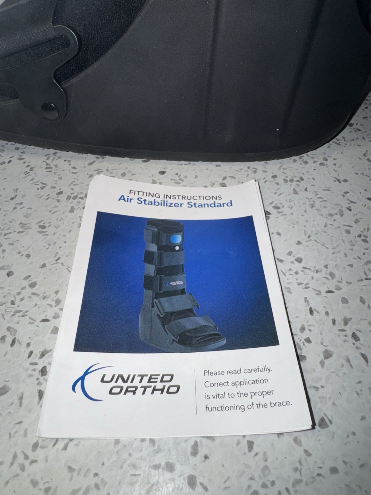 United Ortho Air Cam Walker Fracture Boot Medium, Black Long Tall Top