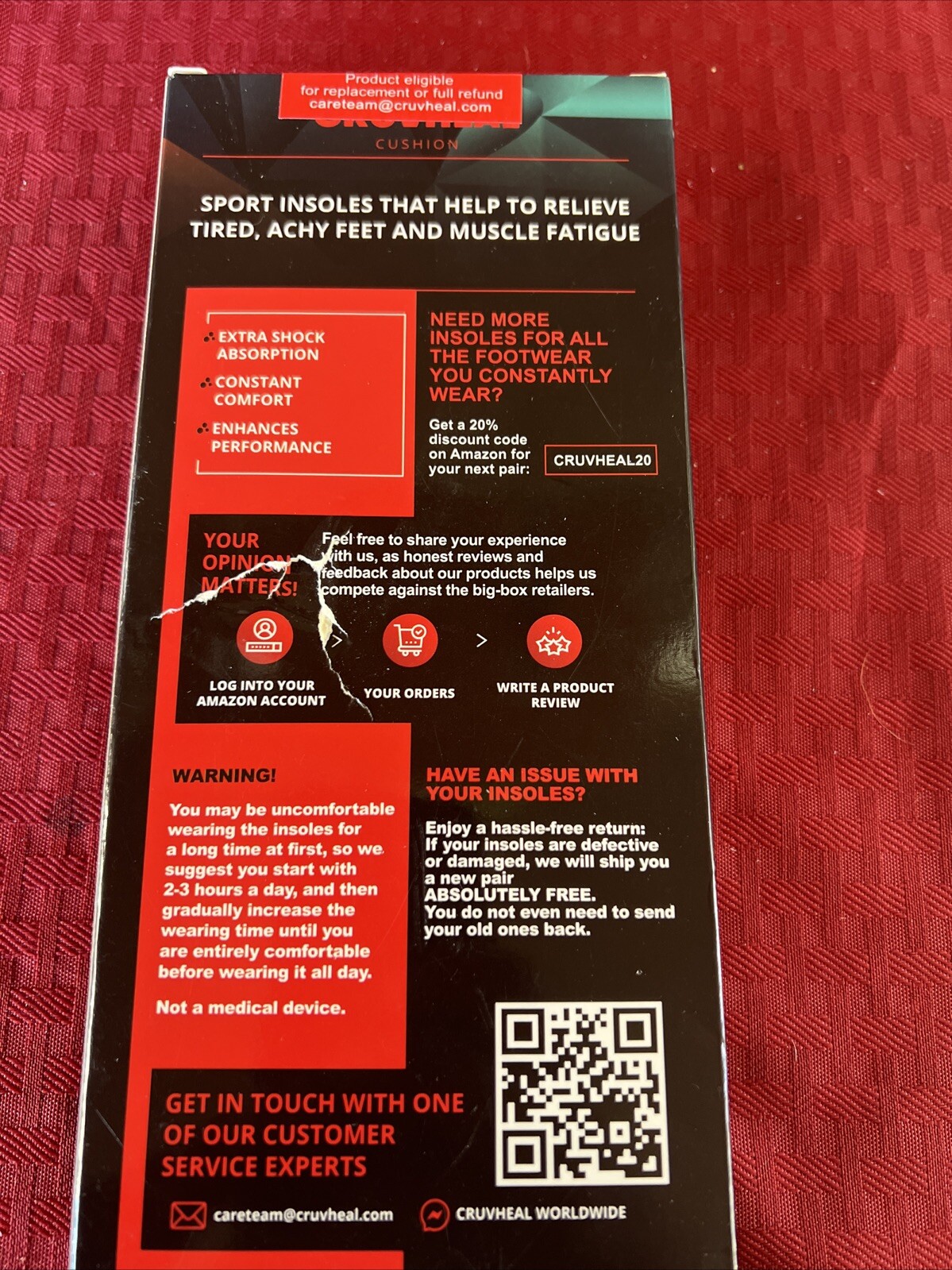 CRUV HEAL Work Comfort Shoe Insoles Medium