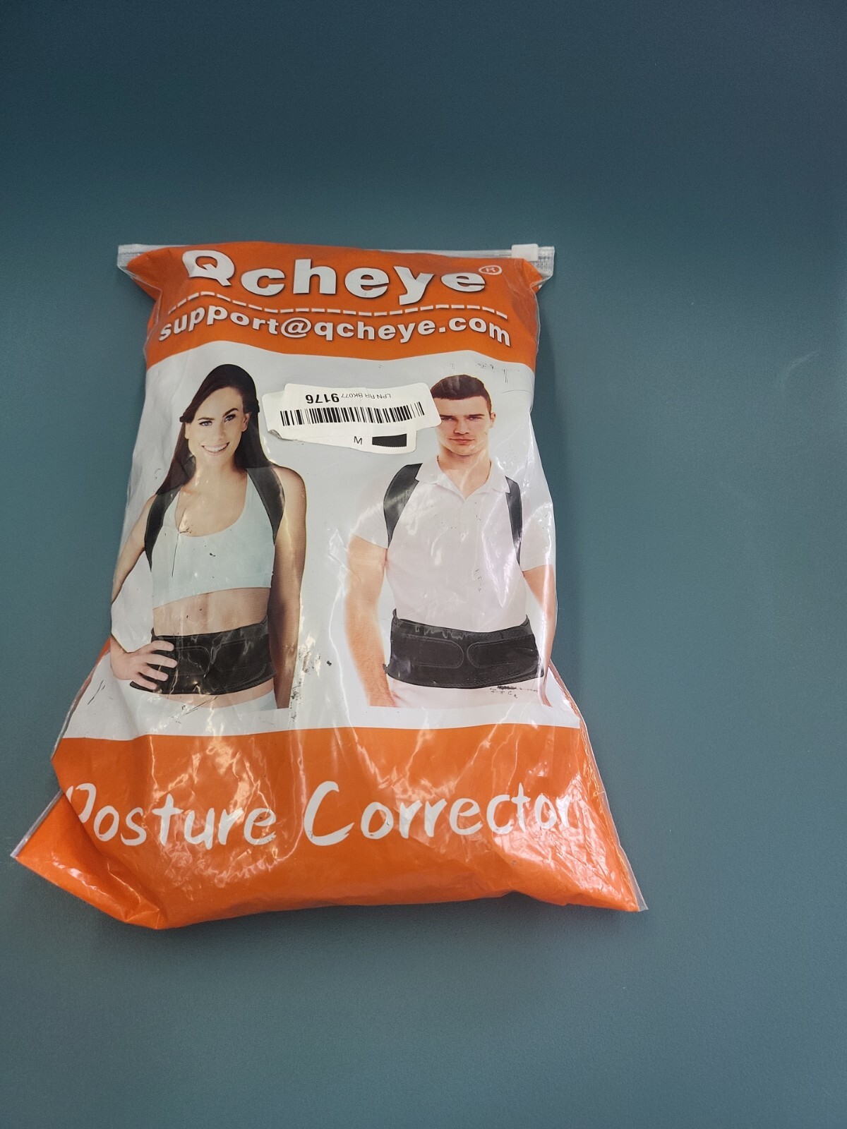 NIP Qcheye Adult Medium Posture Corrector Black Back Brace
