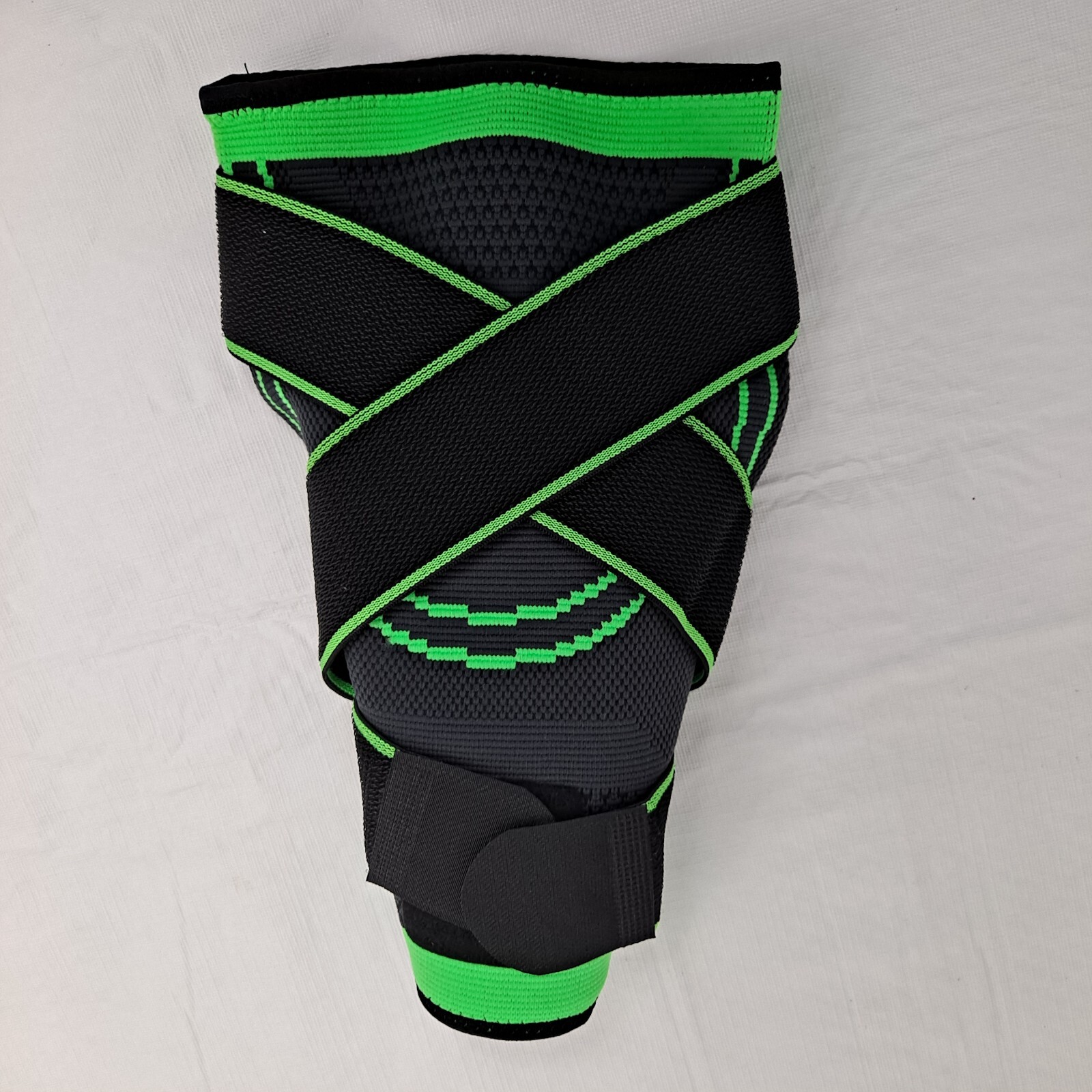 Compression Knee Sleeve Black Green 2XL