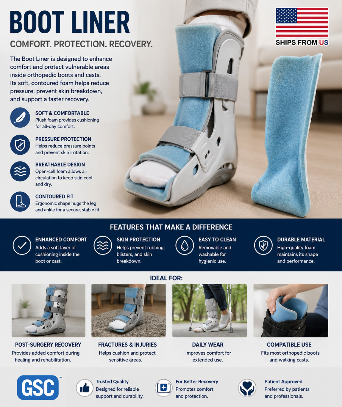 Forearm or Colles Wrist Splint ProCare Padded Aluminum by DJ Orthopedics
