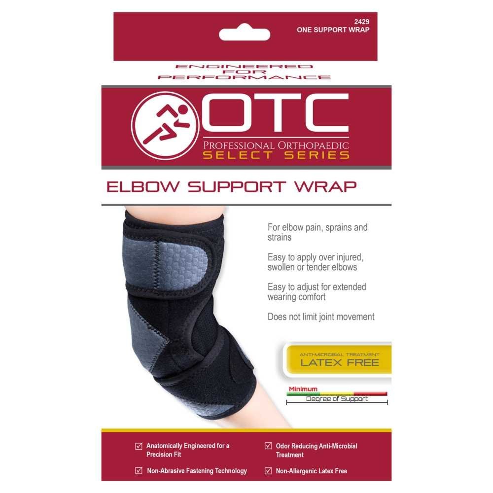 OTC Wrap Select Series Elbow Support, Black, Small Small, Black