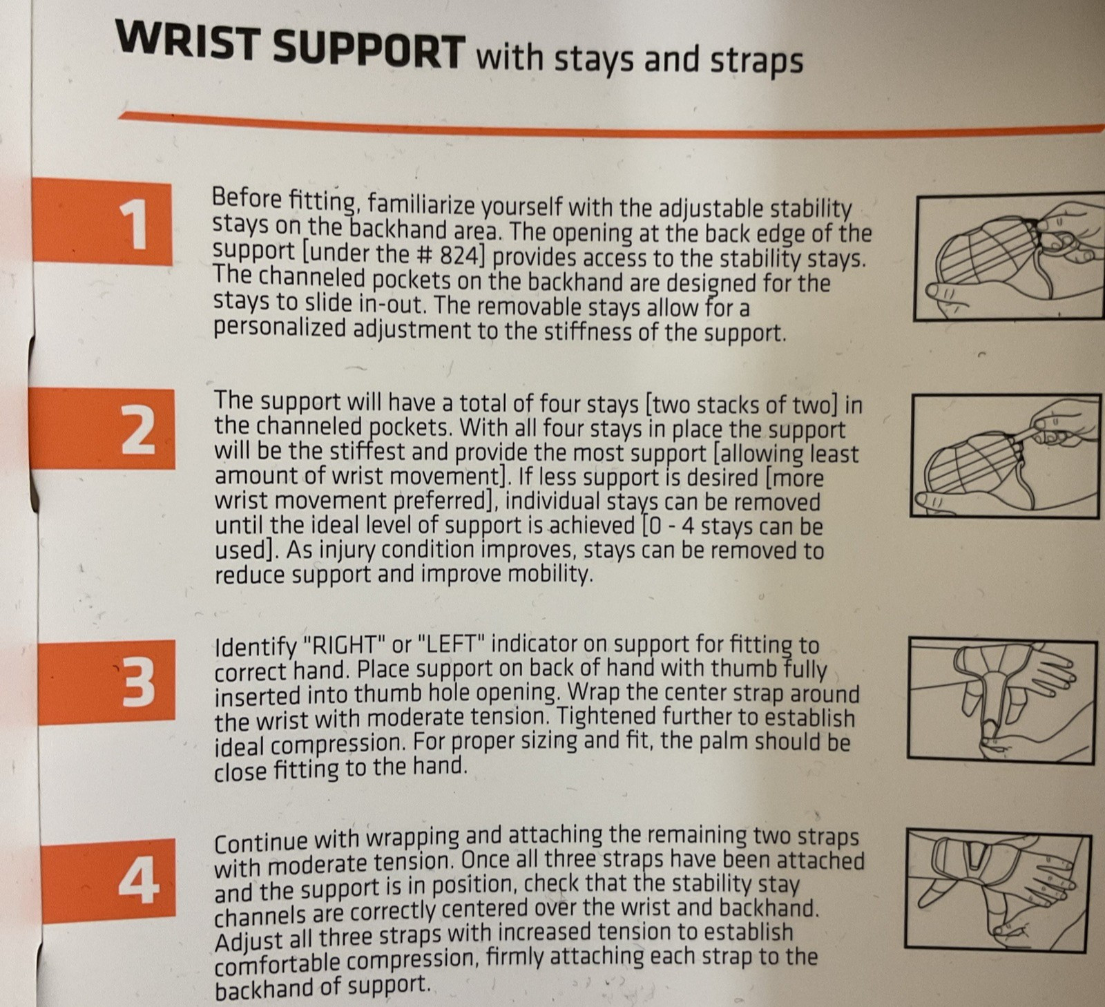 Shock Doctor Sports Therapy Left Wrist Support with Stays and Straps Black XL