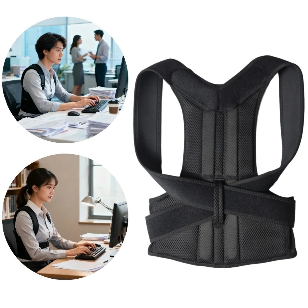 Posture Corrector Upper Back Brace Straightener for Neck Hump Back Scoliosis US