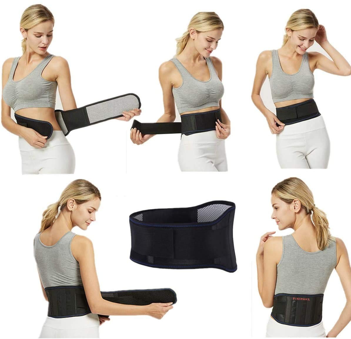 Adjustable Thermal Magnetic Therapy Waist Strap for Back Pain Relief – XL Size