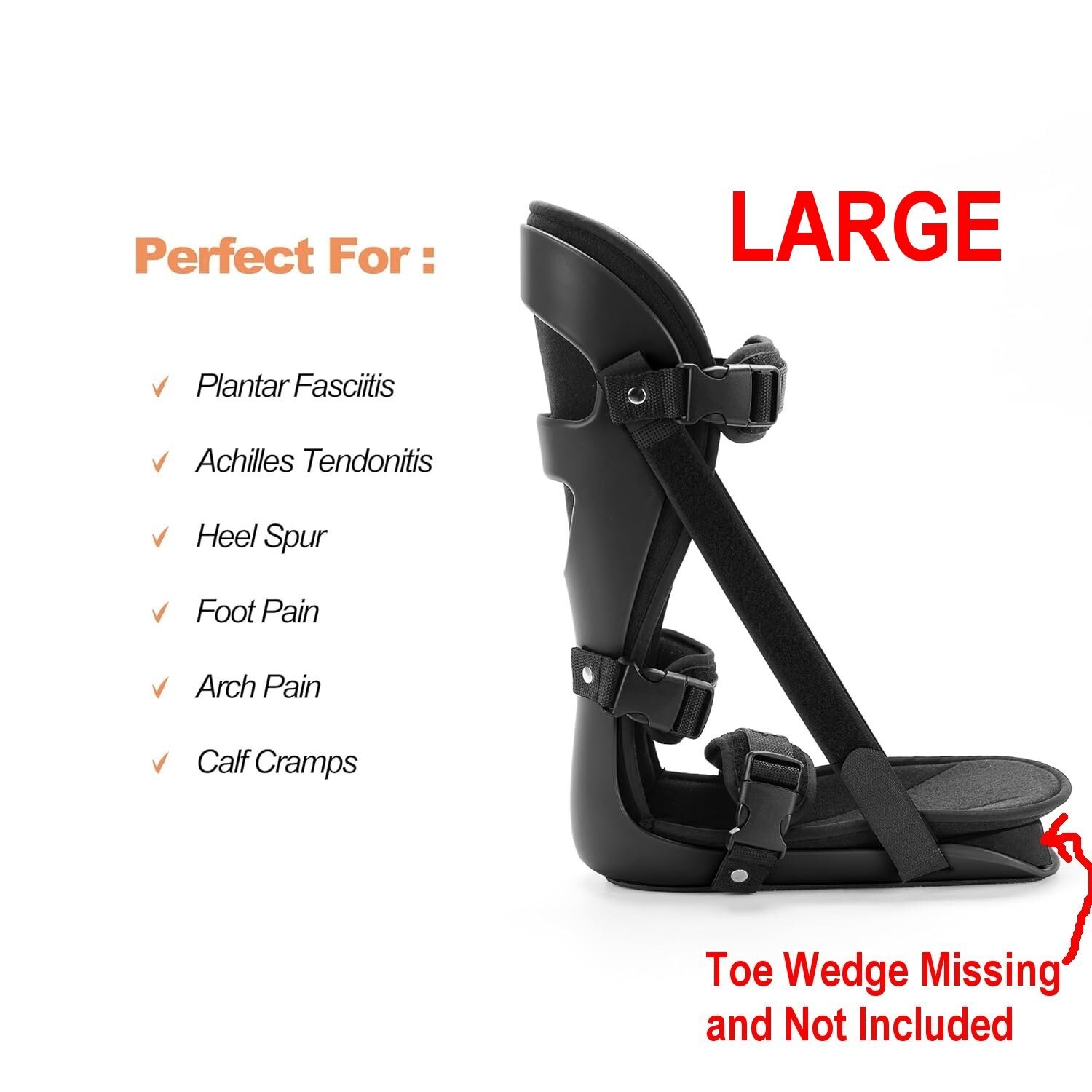 honarry Plantar Fasciitis Night Splint, Adjustable Foot Brace for Pain Relief