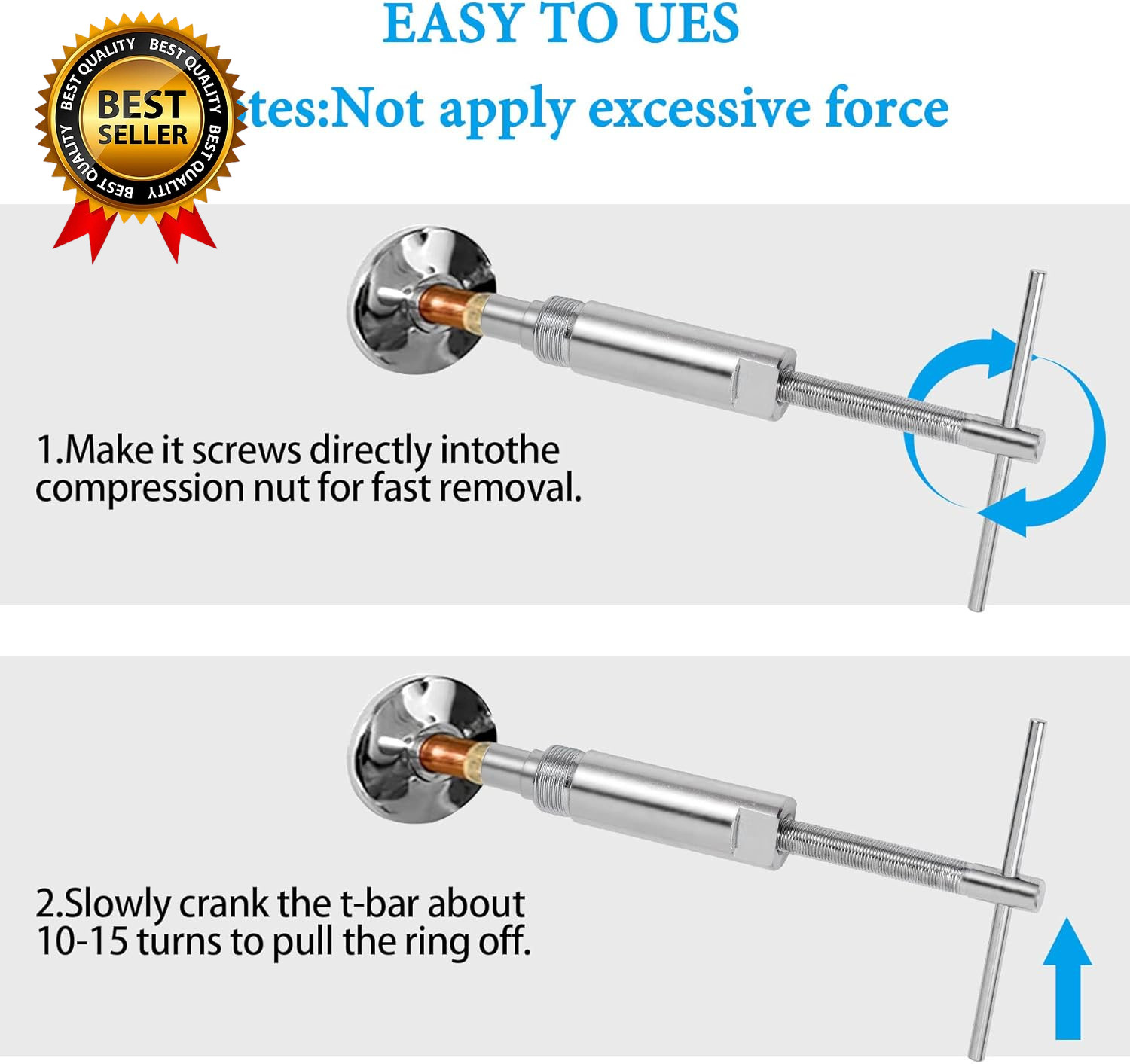 Compression Sleeve Puller and Sleeve Remover for 1/2 Inch Compression Fittings O