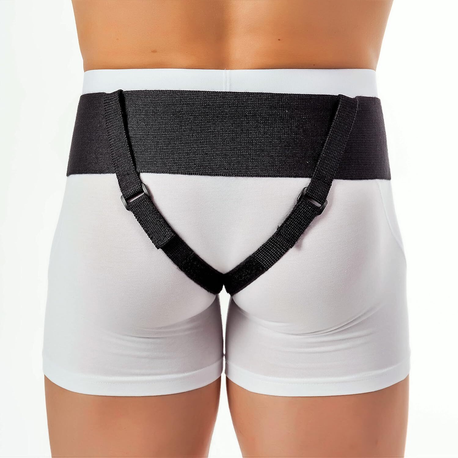 Men Inguinal Hernia Support Belt Double Groin Hernia Pain Relief Truss Brace Use