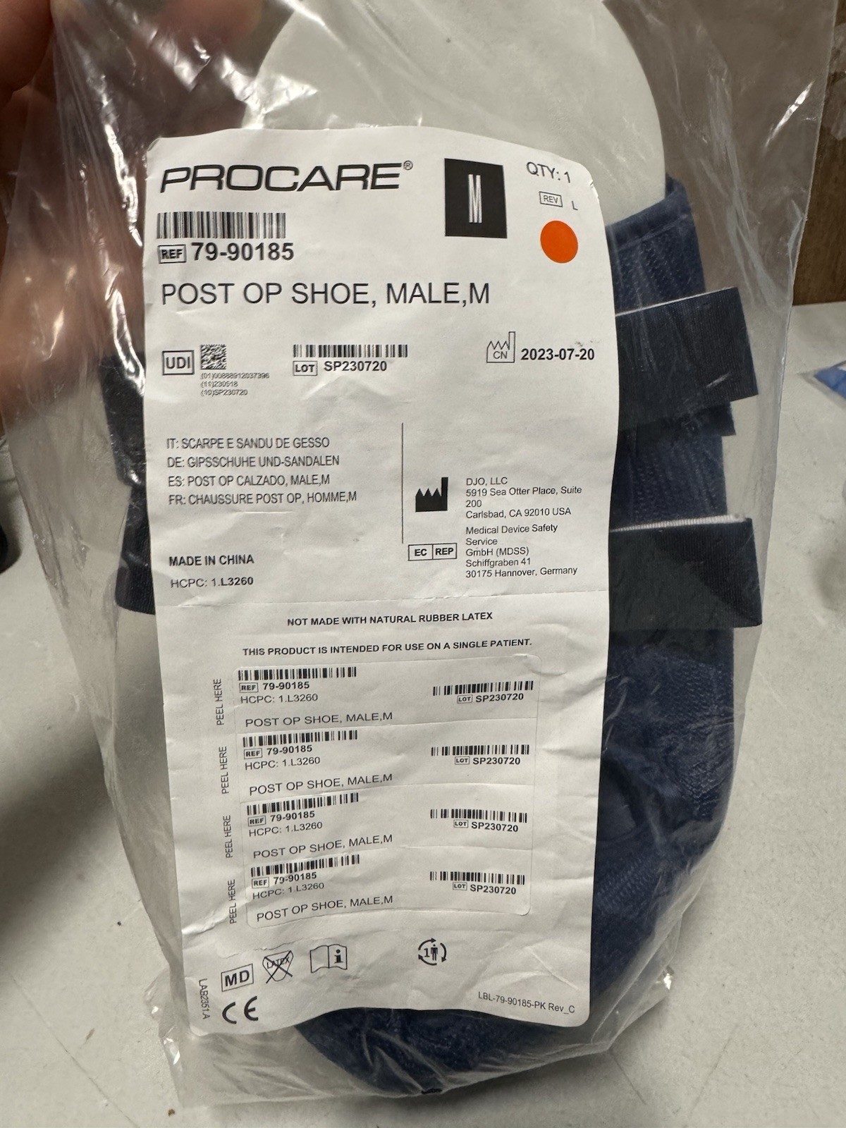 ProCare Post Op Shoe Mens M Walking Surgical Recovery Shoe New M Size
