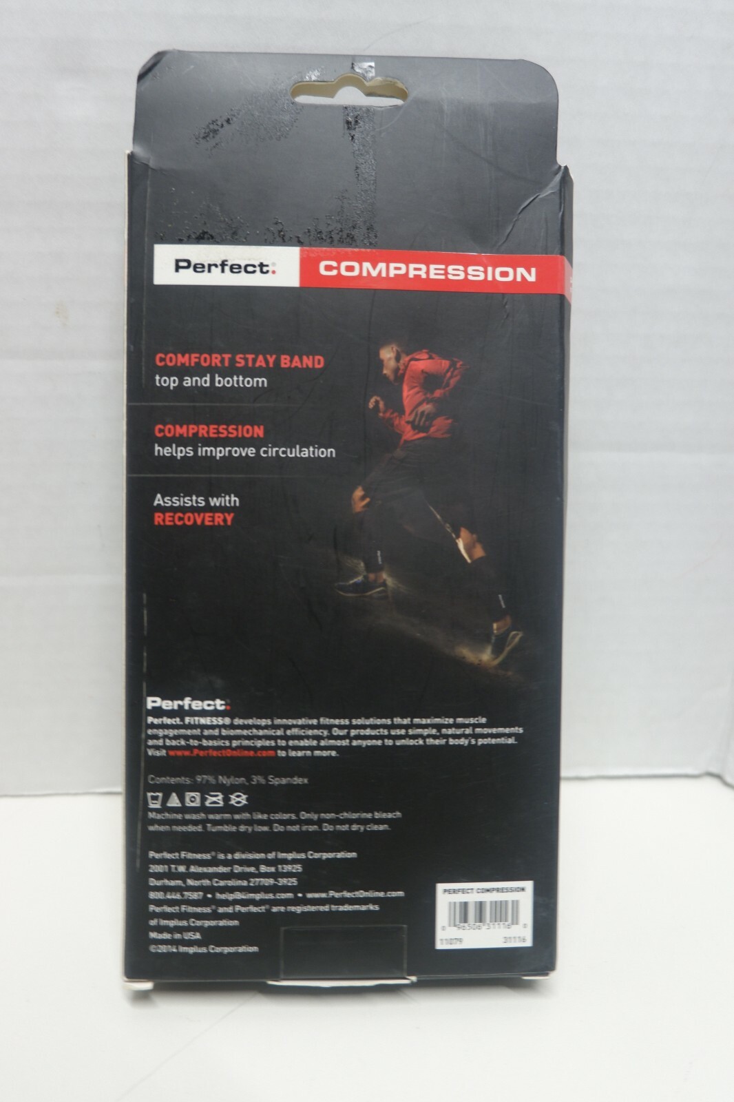 1 Pair Perfect Compresssion All Sport Calf Sleeve, S/M, Black, New