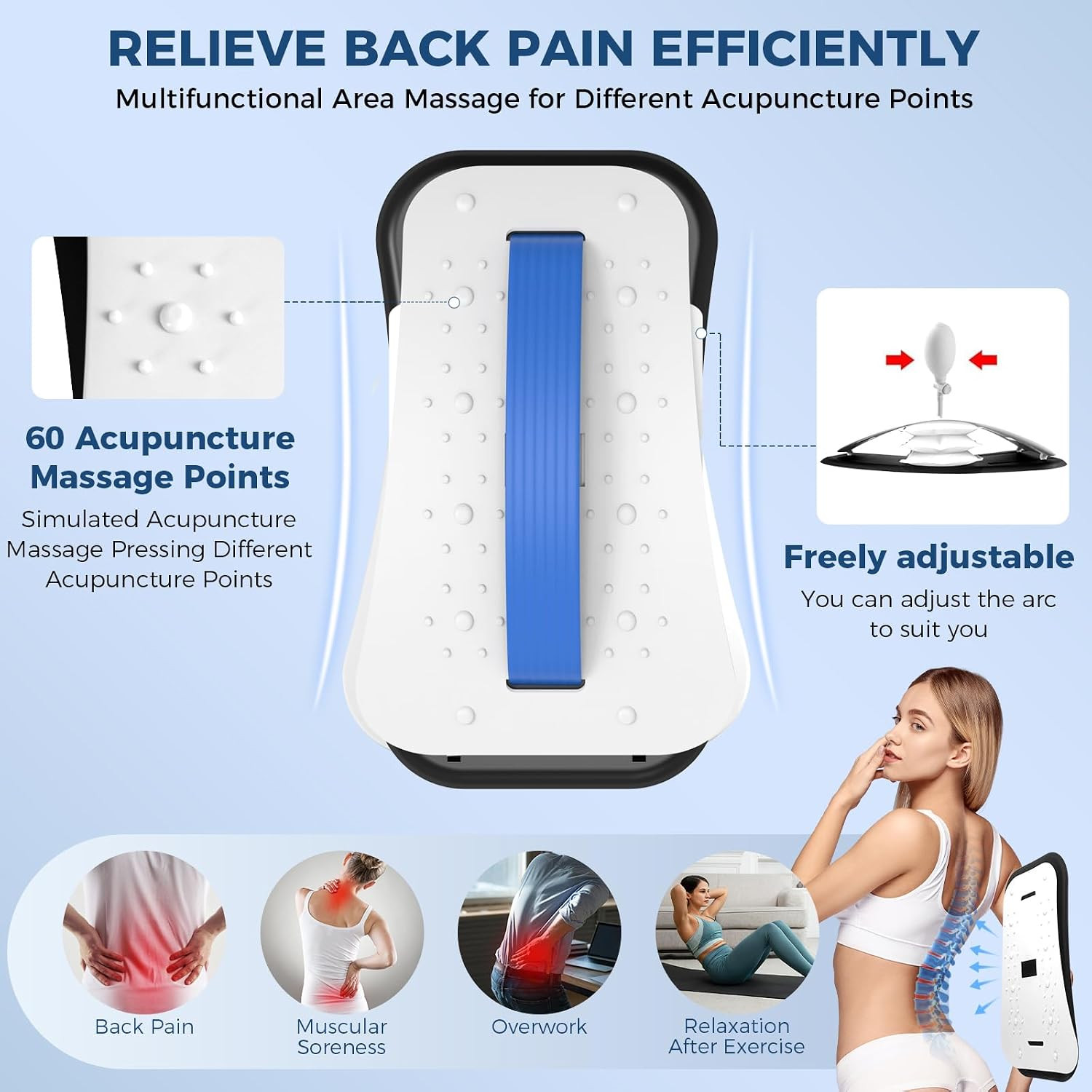 Back Stretcher for Lower Back Pain Relief,Adjustable Inversion Lumbar Traction D