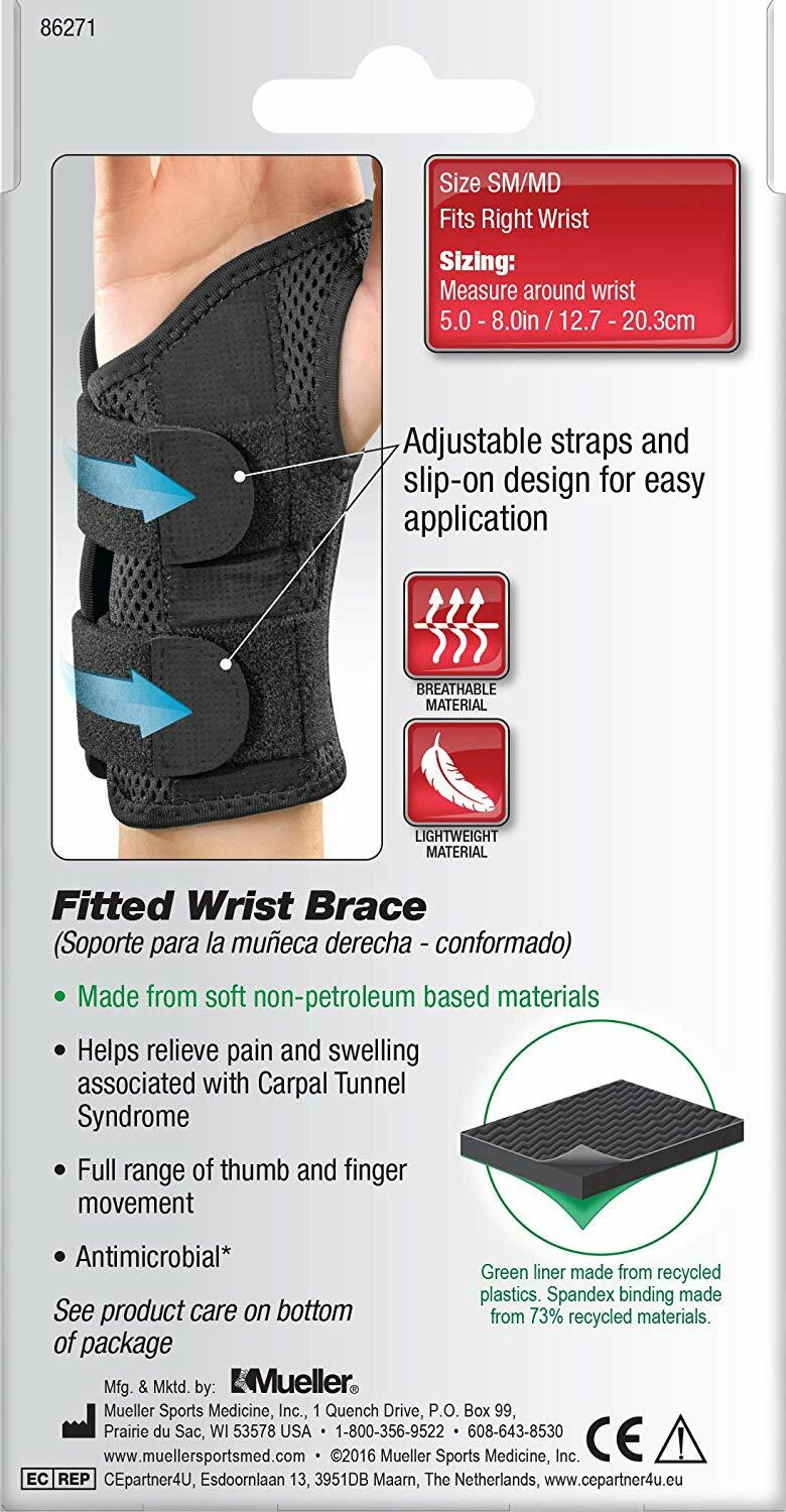 Mueller Fitted Wrist Brace Green Line – Fitted Wrist Brace