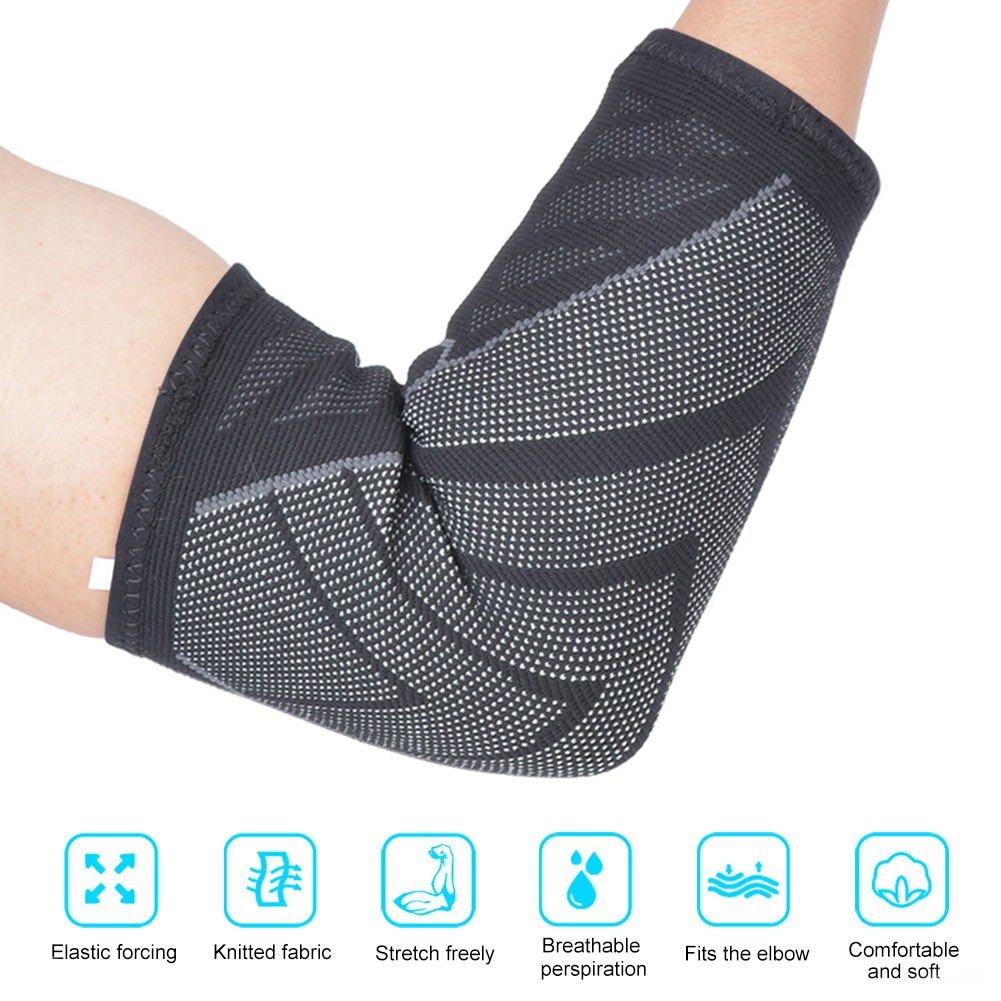 Unisex Nylon Knitting Elbow Guard Support Forcing Breathable Elastic Fitness CHU