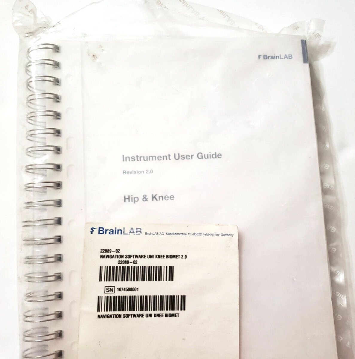 Brain Lab Instrument User Guide Navigation Software Uni Knee Bioment 22089-02