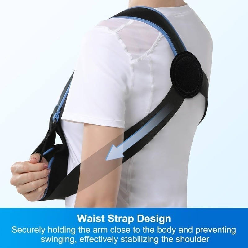 Adjustable Arm Sling Shoulder Immobilizer T-Belt Design Support Recovery New