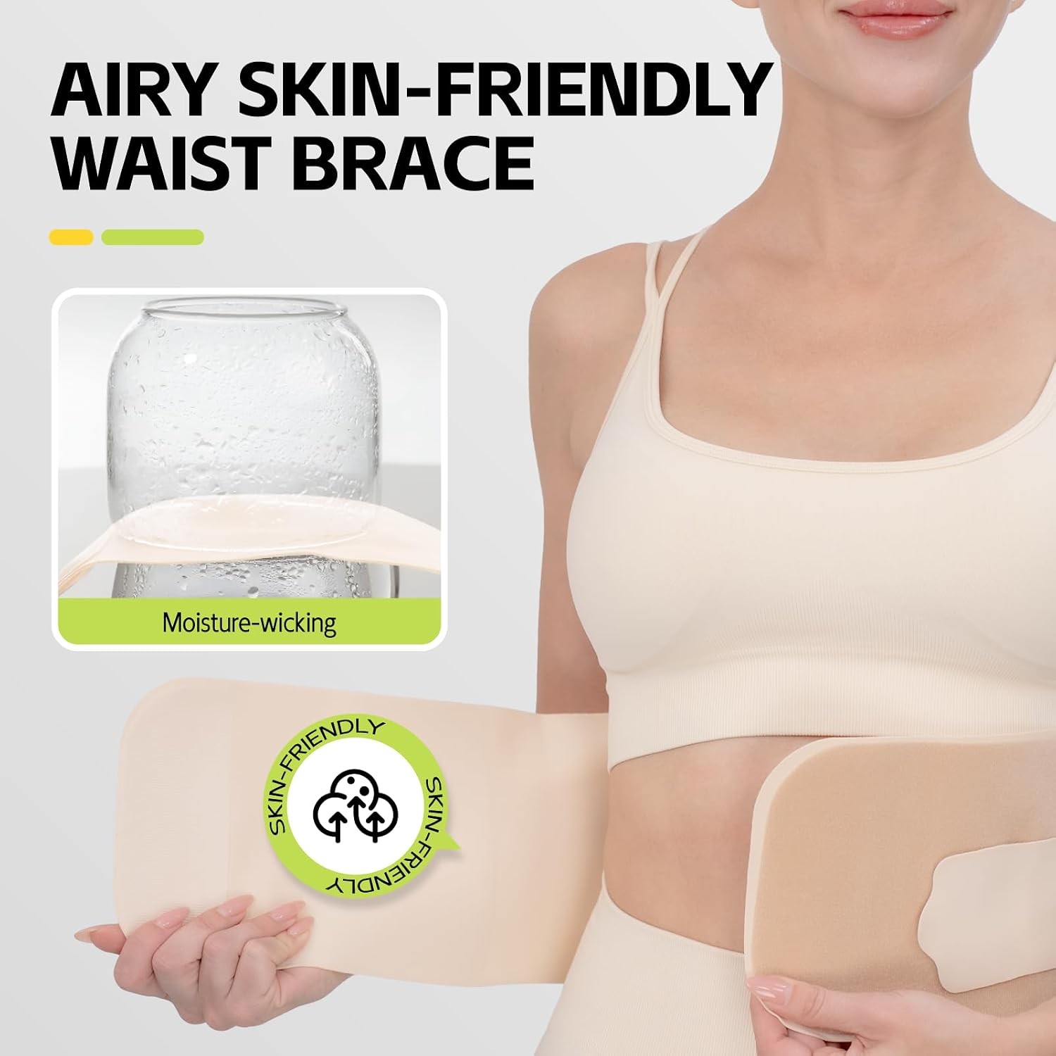 Back Brace for Men Lower Back, Ultra-Thin Back Support for Women, Lightweight Br