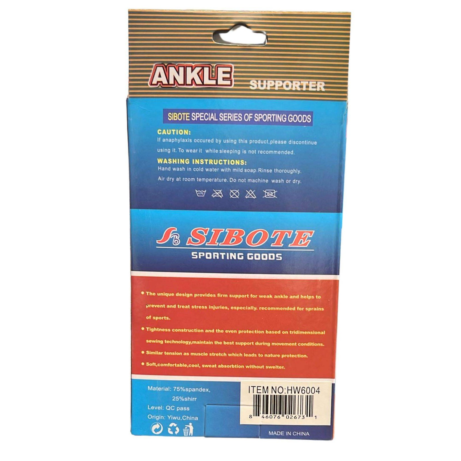 Sibote Ankle Support for Stability, Comfort & Everyday Activity: 1 Pack