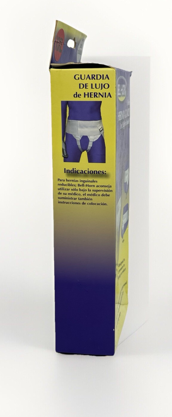 Bell-Horn Deluxe Woven Hernia Guard Support Belt Left Right Double Support XXL