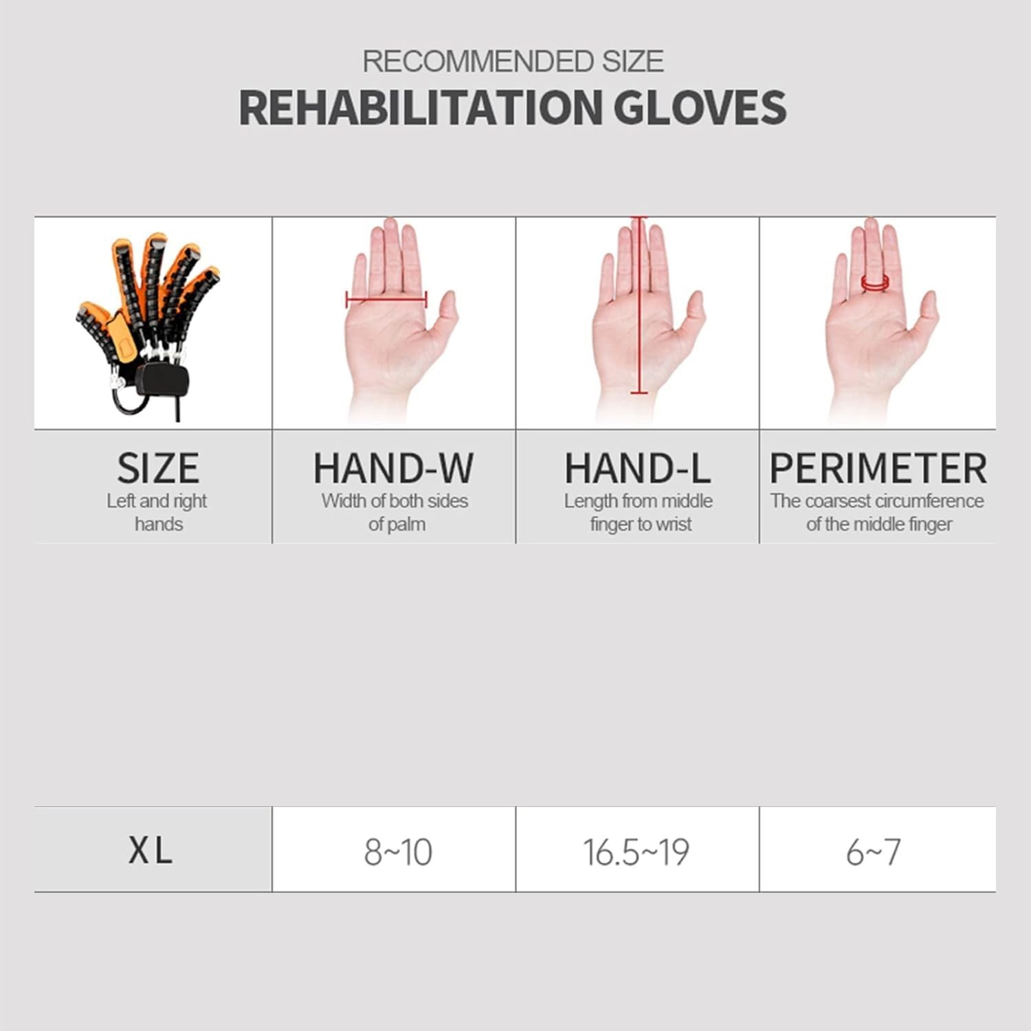 Right Hands Rehabilitation Robot Gloves, XL, Electric Hand Function Equipment