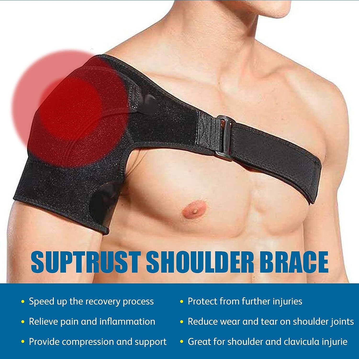 Shoulder Brace Torn Rotator Cuff Support Pain Relief Tendonitis Sleeve Wrap Gym