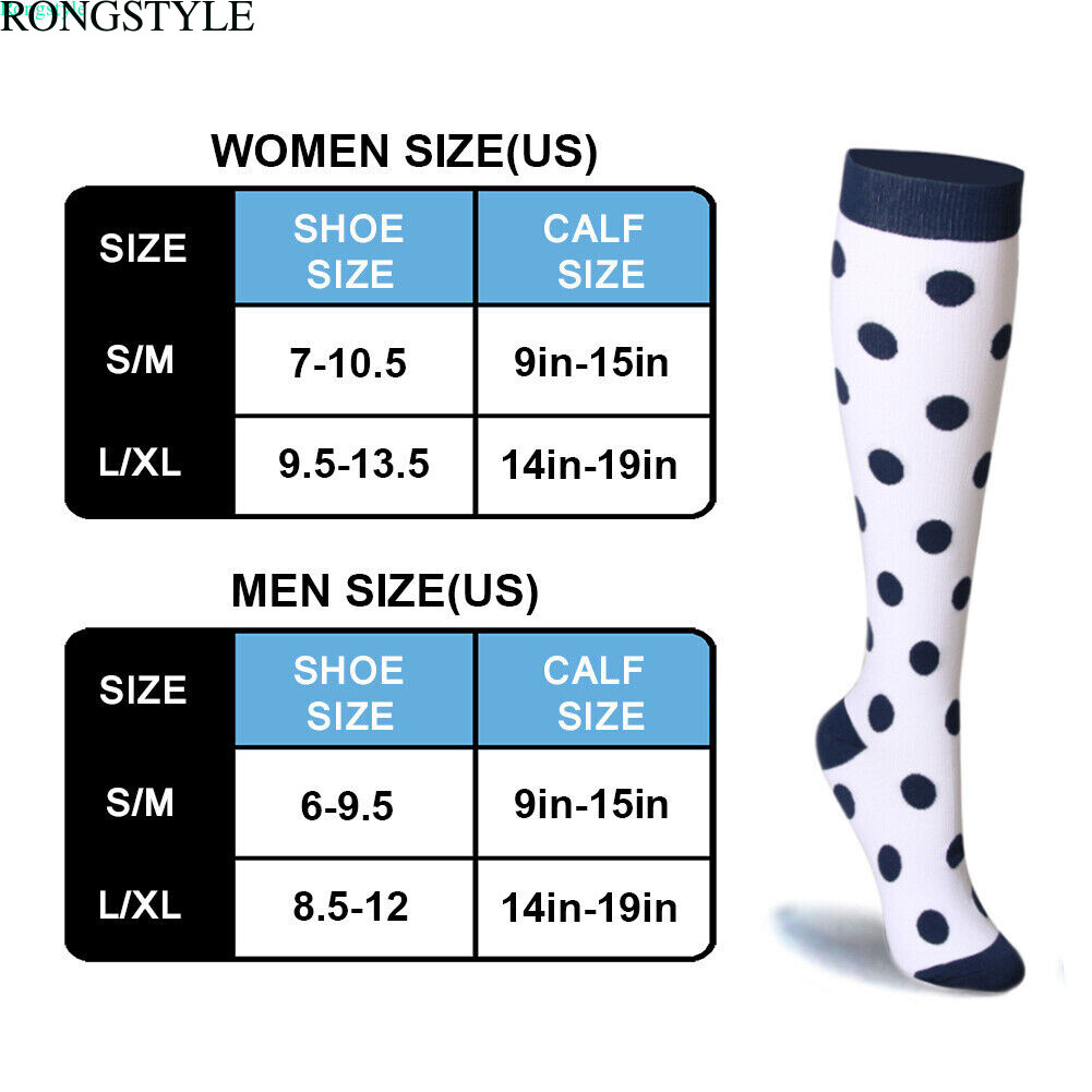 Compression Socks Stockings Sports Knee High Medical 20-30 mmHG S/M – X/XL