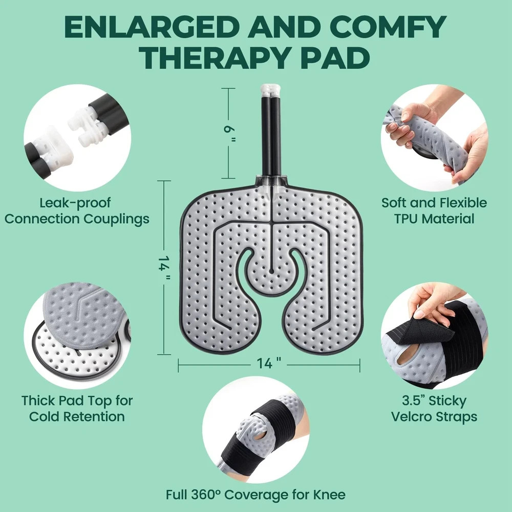 Ice Machine for Knee After Surgery w/Compression, Hip Replacement Cold Therap…