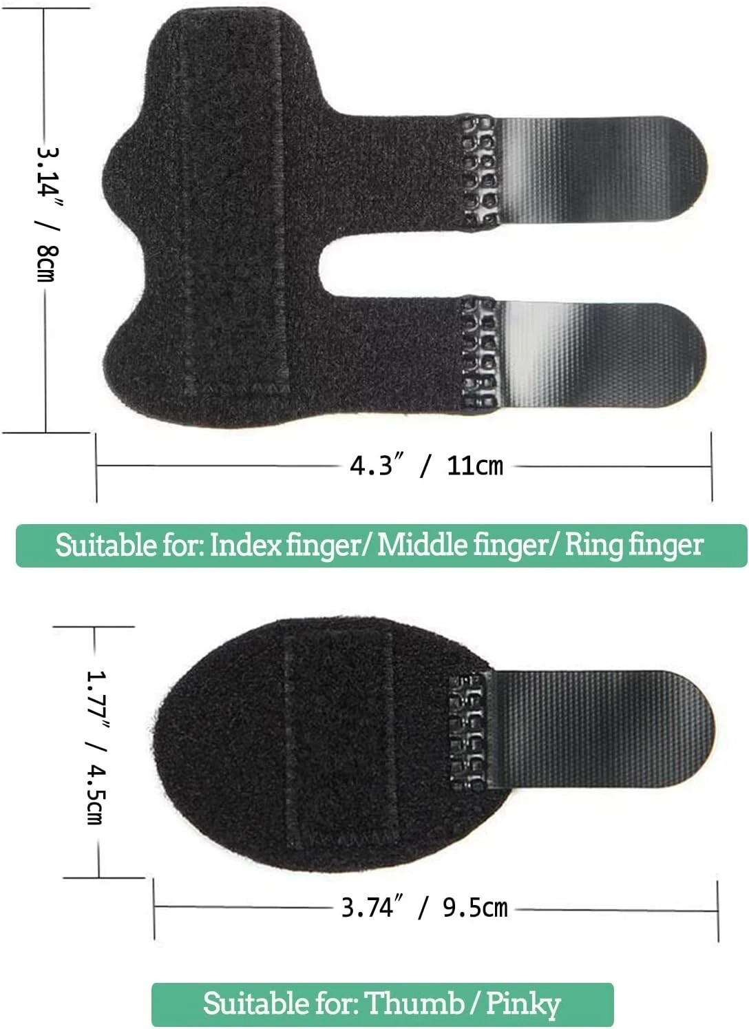 5 Pcs Trigger Finger Splint , Finger Brace for Straightening or Support