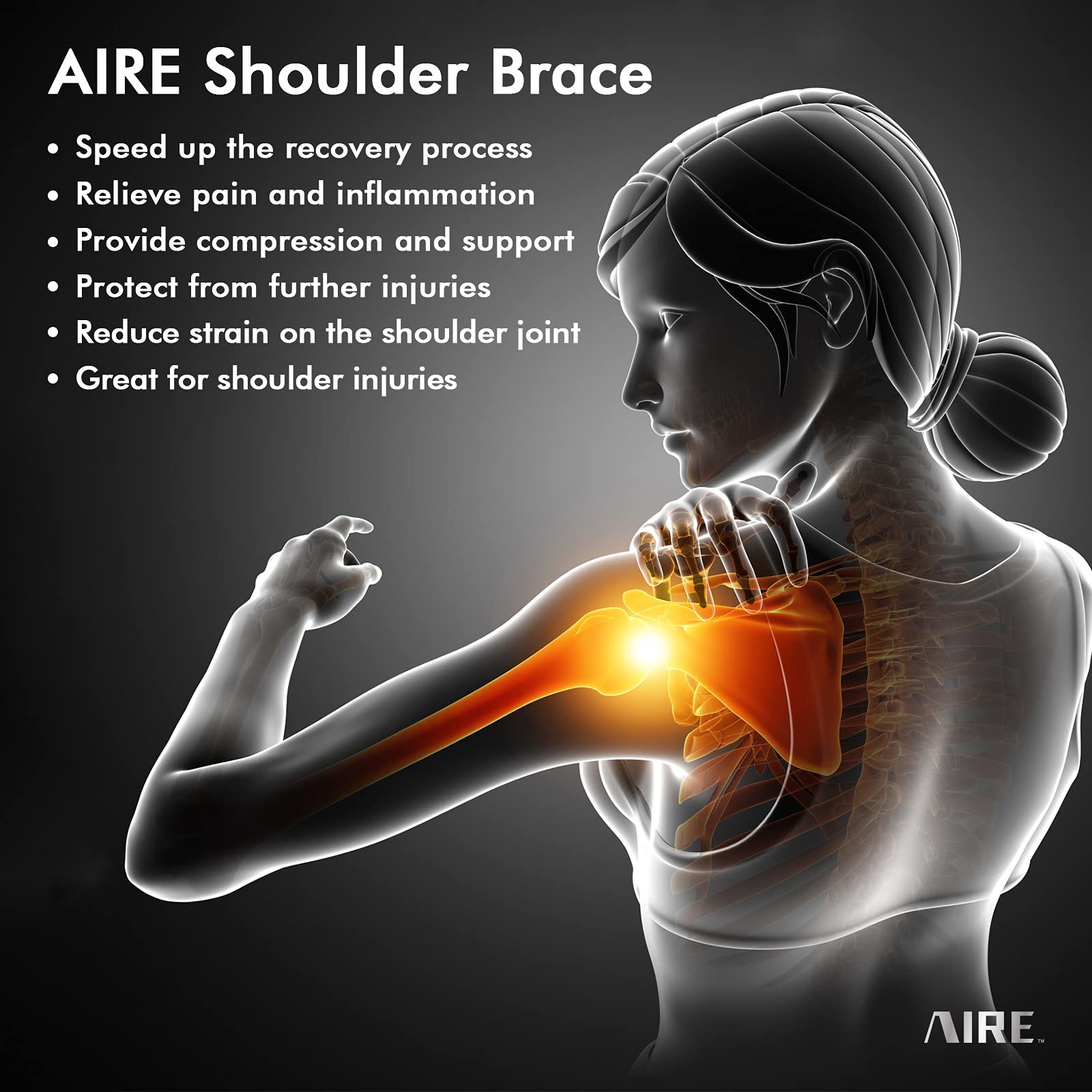 Shoulder Brace for Women and Men Recovery Shoulder. Adjustable Shoulder Suppo…
