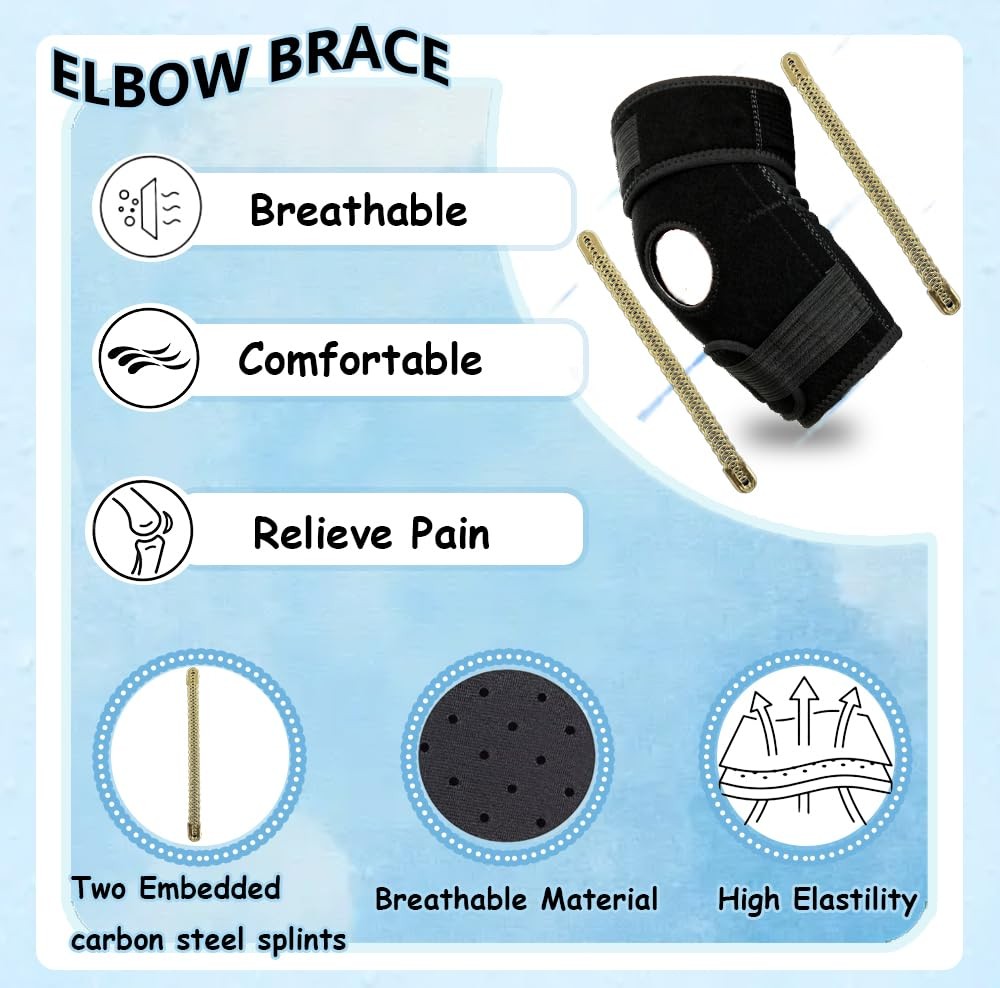 Plus Size Arm Brace Tennis Elbow Stabilizer Relieving Tendonitis Arthritis