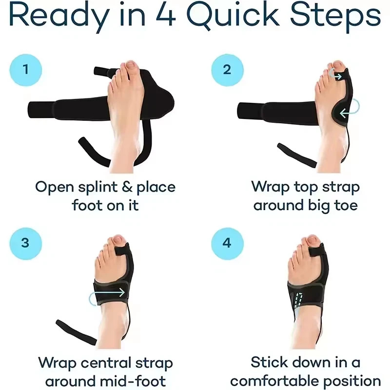 1 Pair Bunion Corrector Fix Hallux Valgus Adjustable Orthosis Women Men Splints