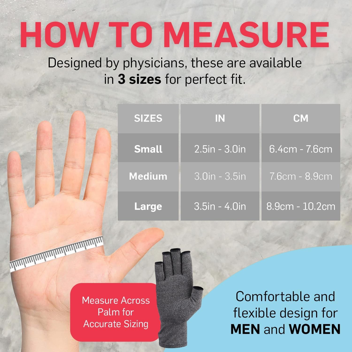 Dr. Arthritis Essentials Open-Fingertip Arthritis Gloves, Compression Gloves Ide