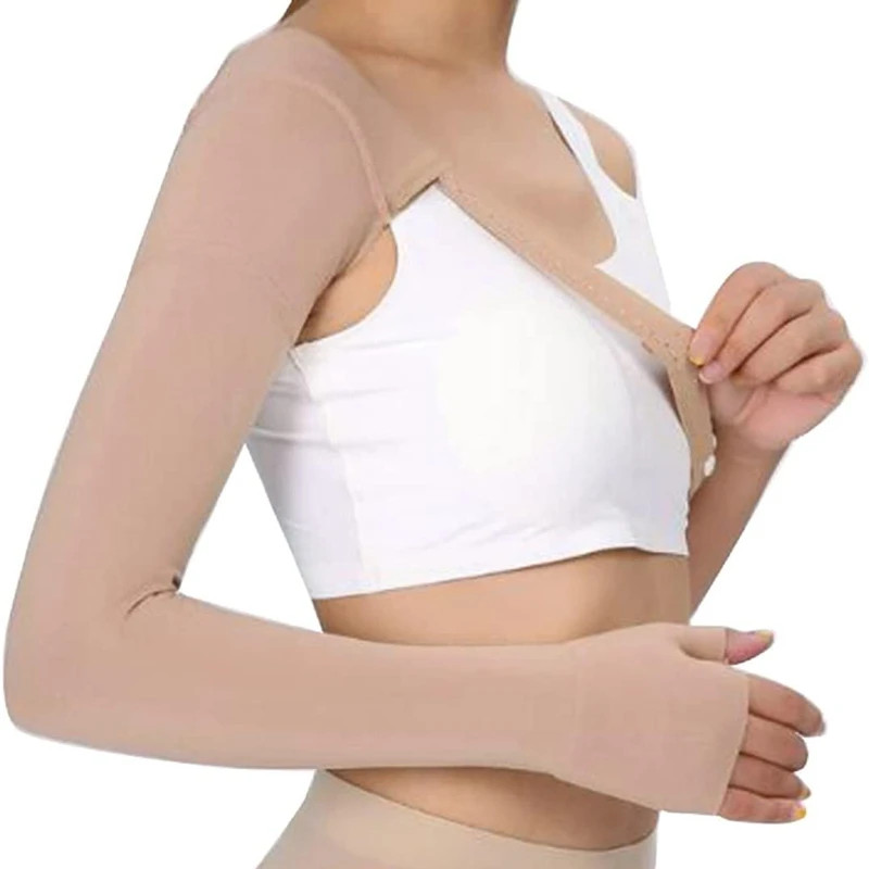 Post Mastectomy Compression Arm Sleeve Elbow Palm Support Lymphedema 30-40 mmHg