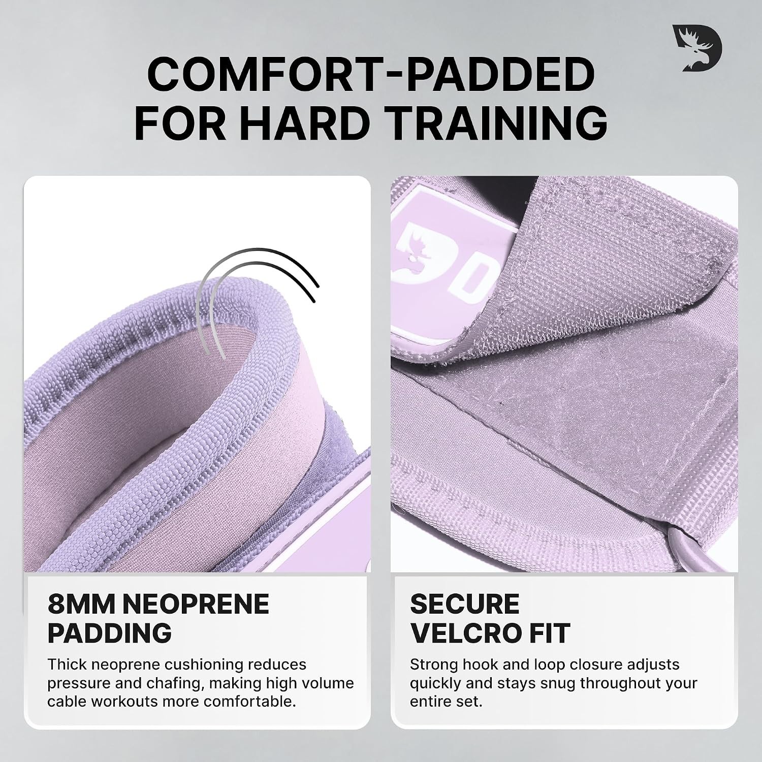 Durable Ankle Straps for Cable Machines – Comfortable Neoprene Padding, Pair