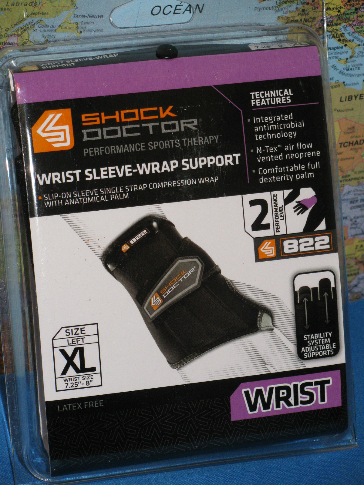 WRIST SLEEVE-WRAP SUPPORT SHOCK DOCTOR LEFT SIZE XL ***BRAND NEW & RARE***