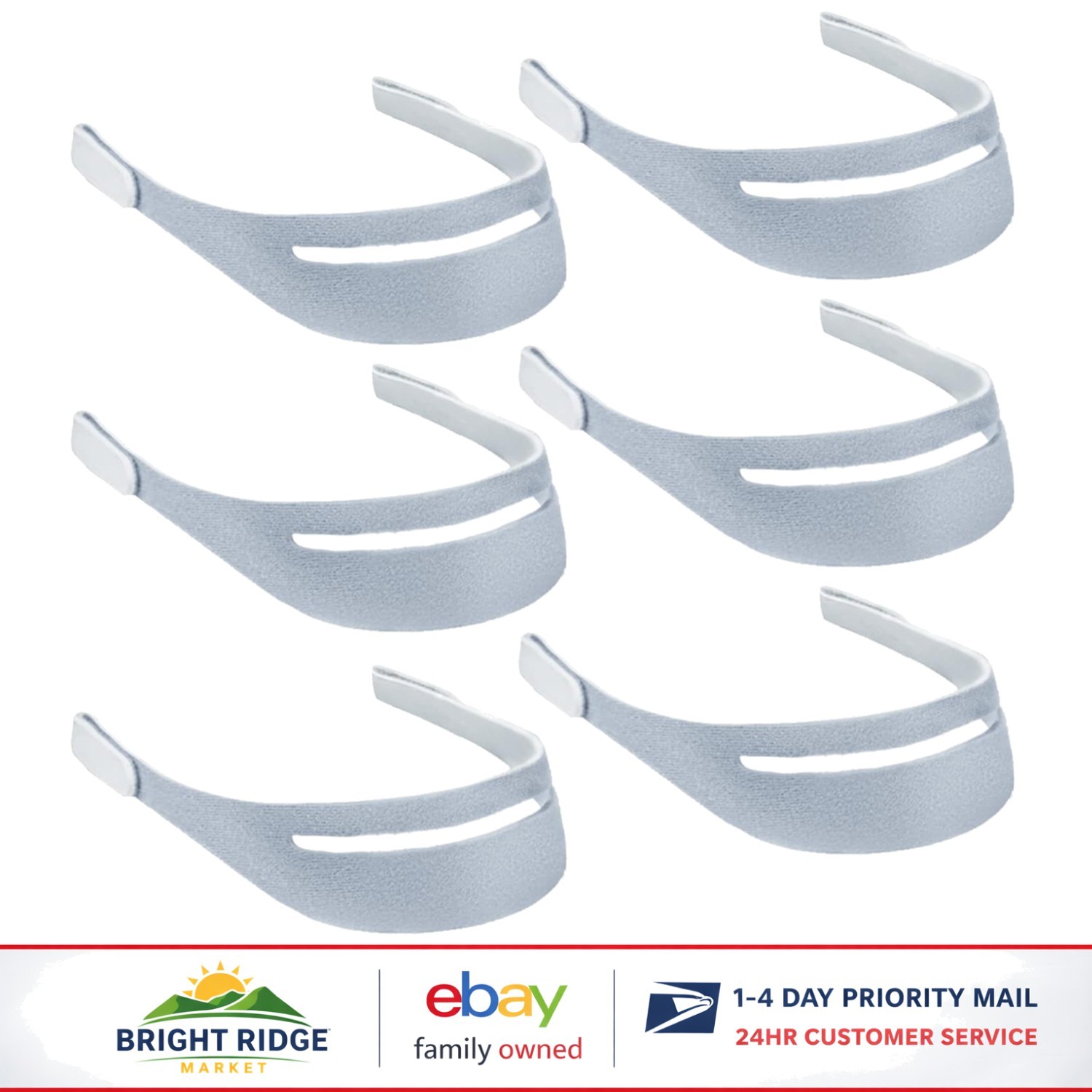 6 Pack Headgear Straps for Comfort and Reduced Slip-Off During Sleep