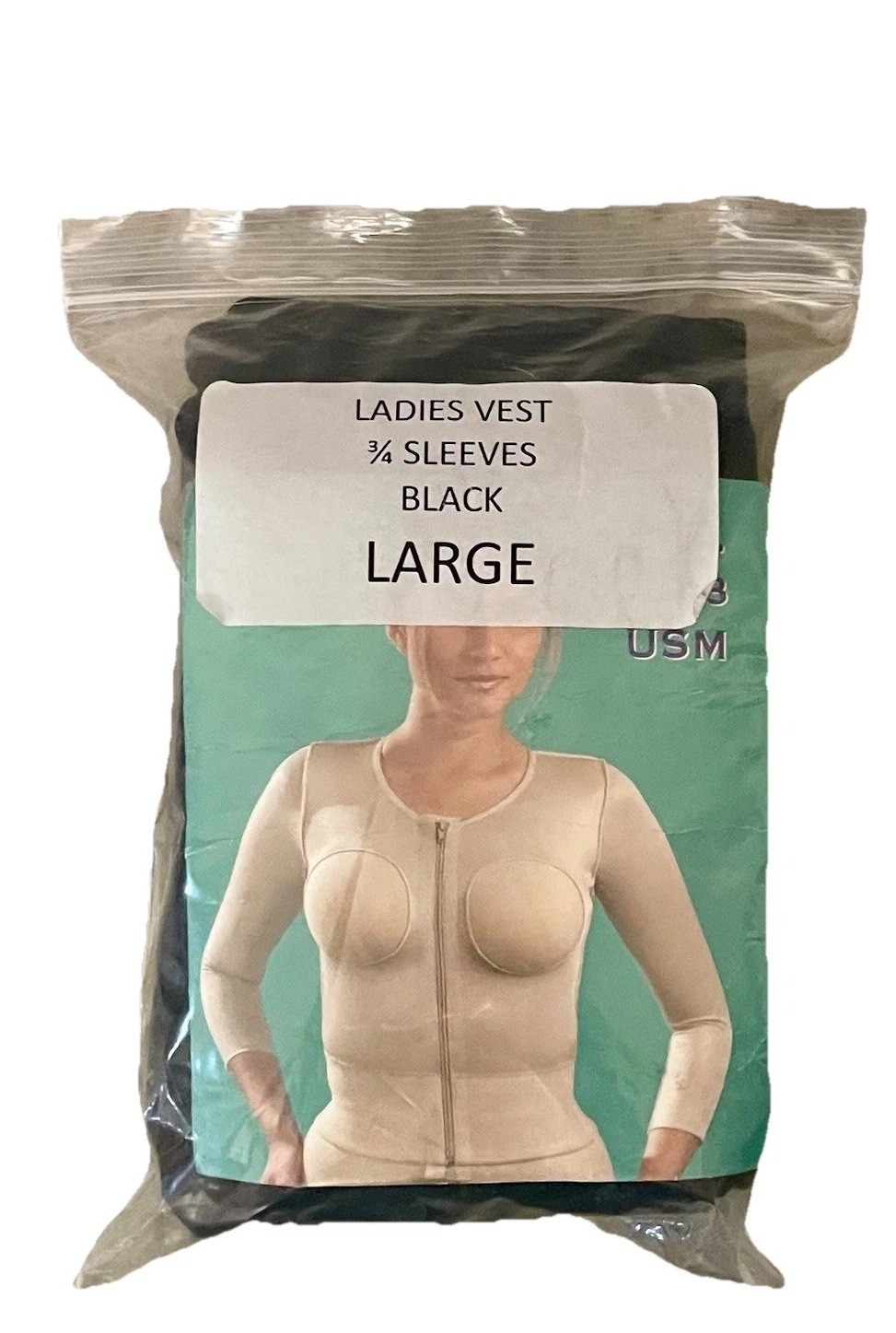Annette Post Surgical Compression Vest L 3/4 Sleeve Zip| Cup A-C | Lipo Arm Lift
