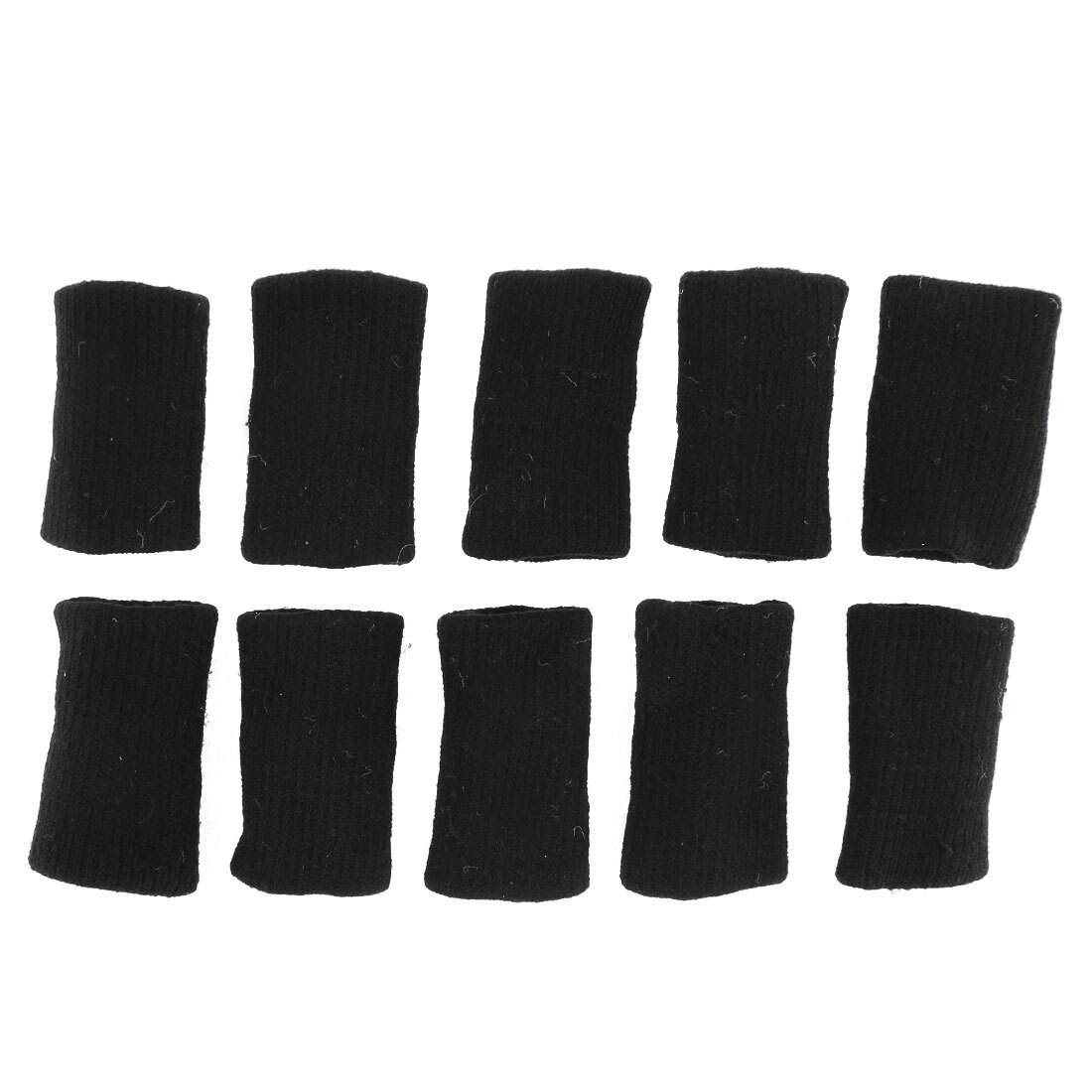 10 Pcs Black Stretchy Finger Protector Sleeve Support Arthritis Sports Aid