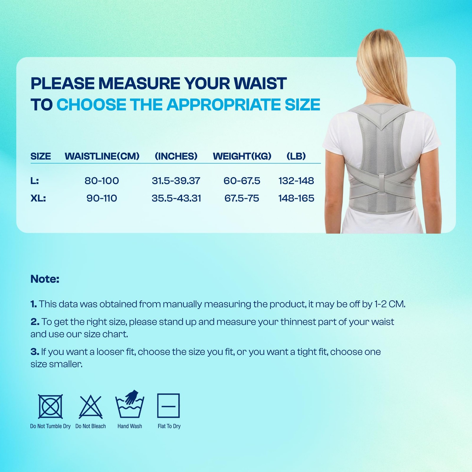 SUKHDA Adjustable Posture Corrector Back Brace for Men & Women – Large, Gray