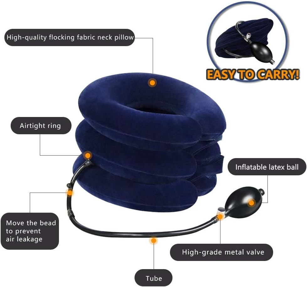 Cervical Neck Traction Device for Instant Neck Pain Relief – Inflatable & Adjust