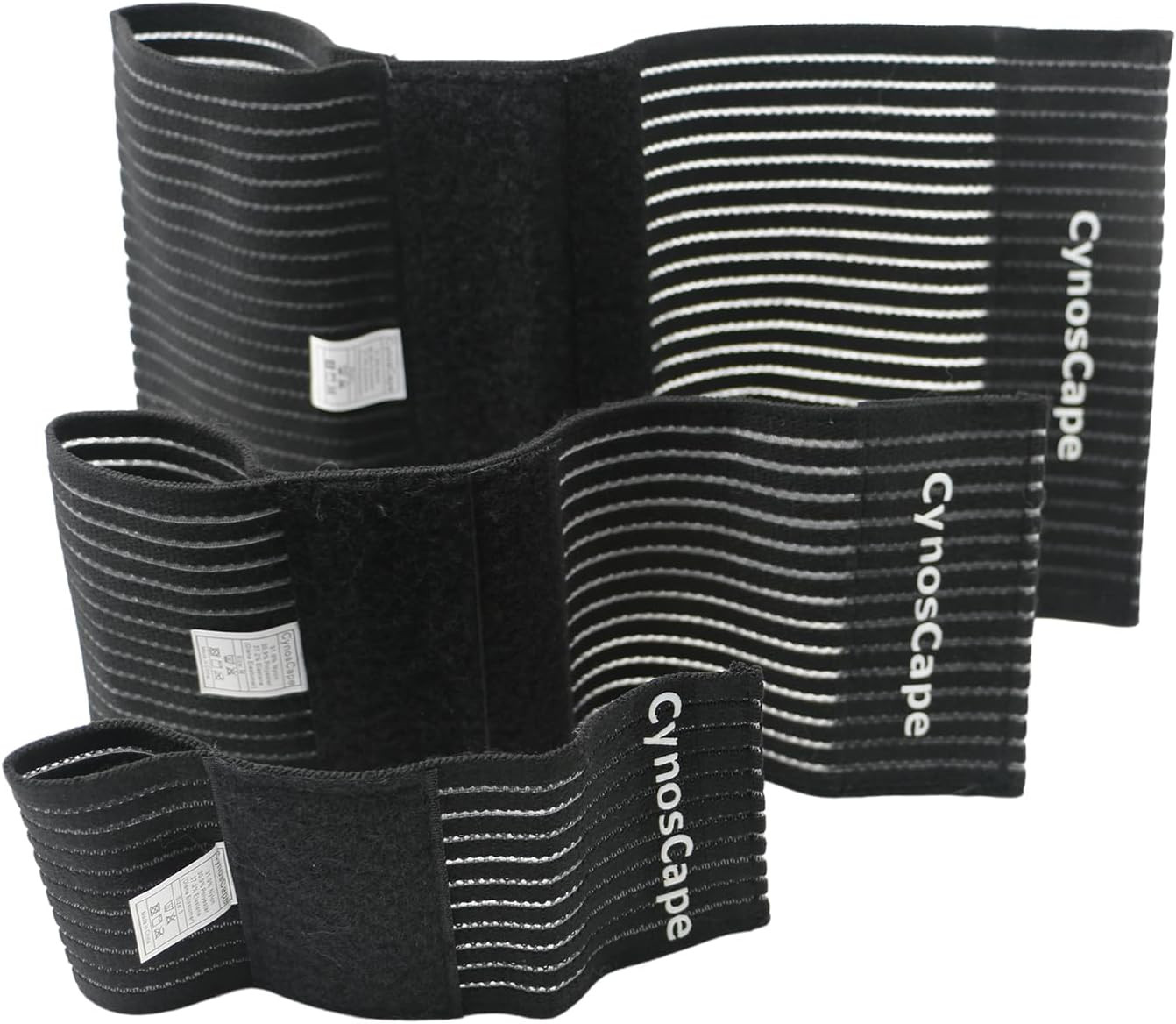 Dog Leg Brace, Black Compression Support Wraps for Front or Rear Legs with Strec