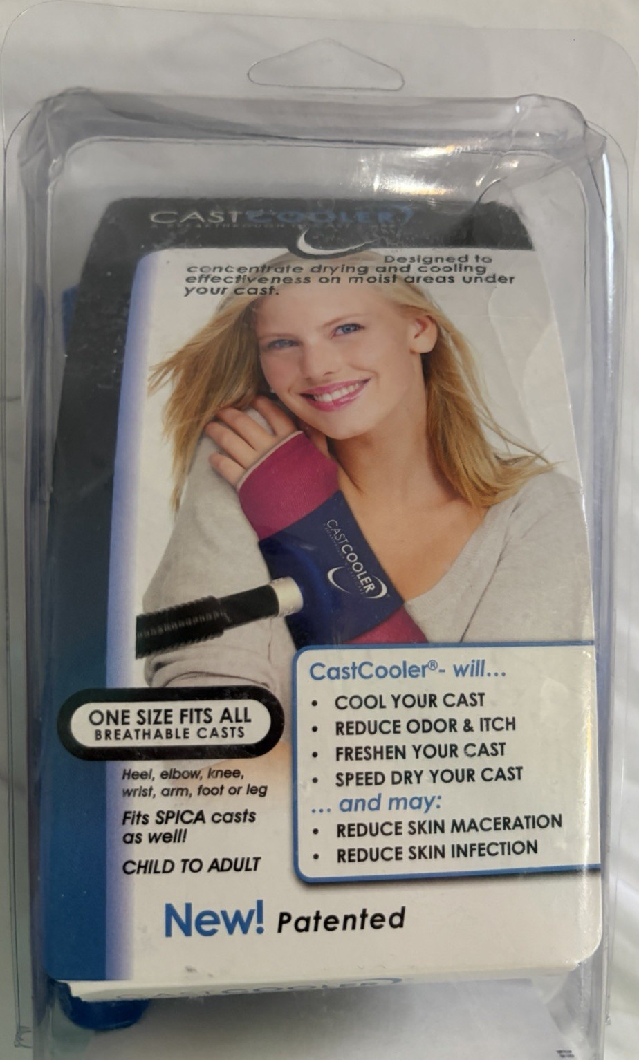 CastCooler Cast Cooling Device Blue One Size Freshen & Cool Your Cast