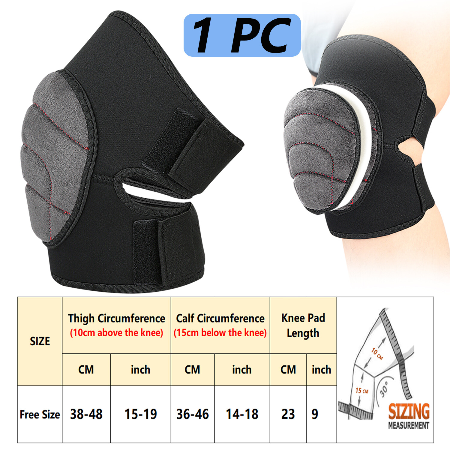 US Pressurize Knee Brace Pad Patellar Tendon Support Strap & Gel Pad Knee Pain