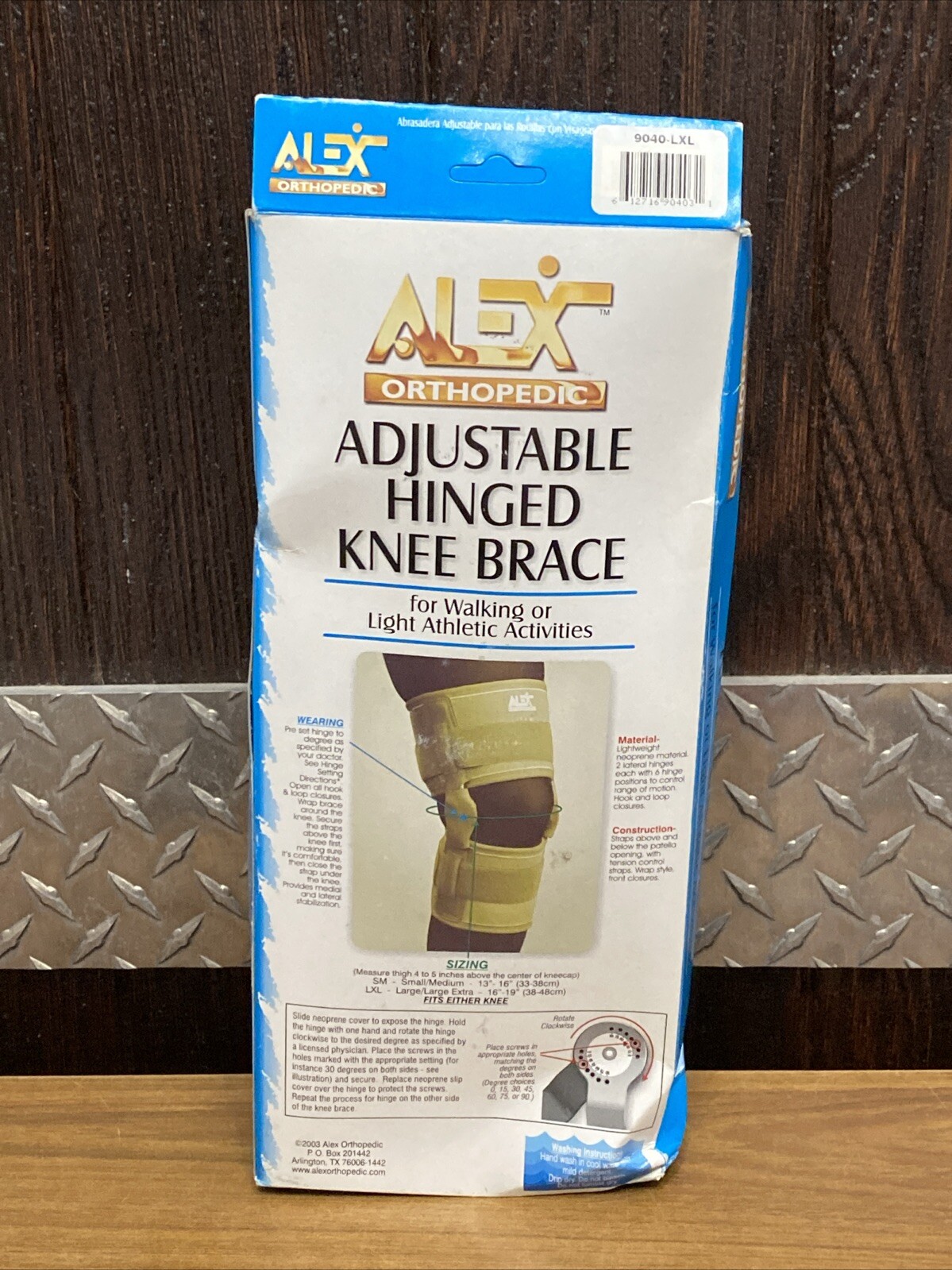 Alex Orthopedic Adjustable Hinged Knee Brace Large/extra Large Beige Color