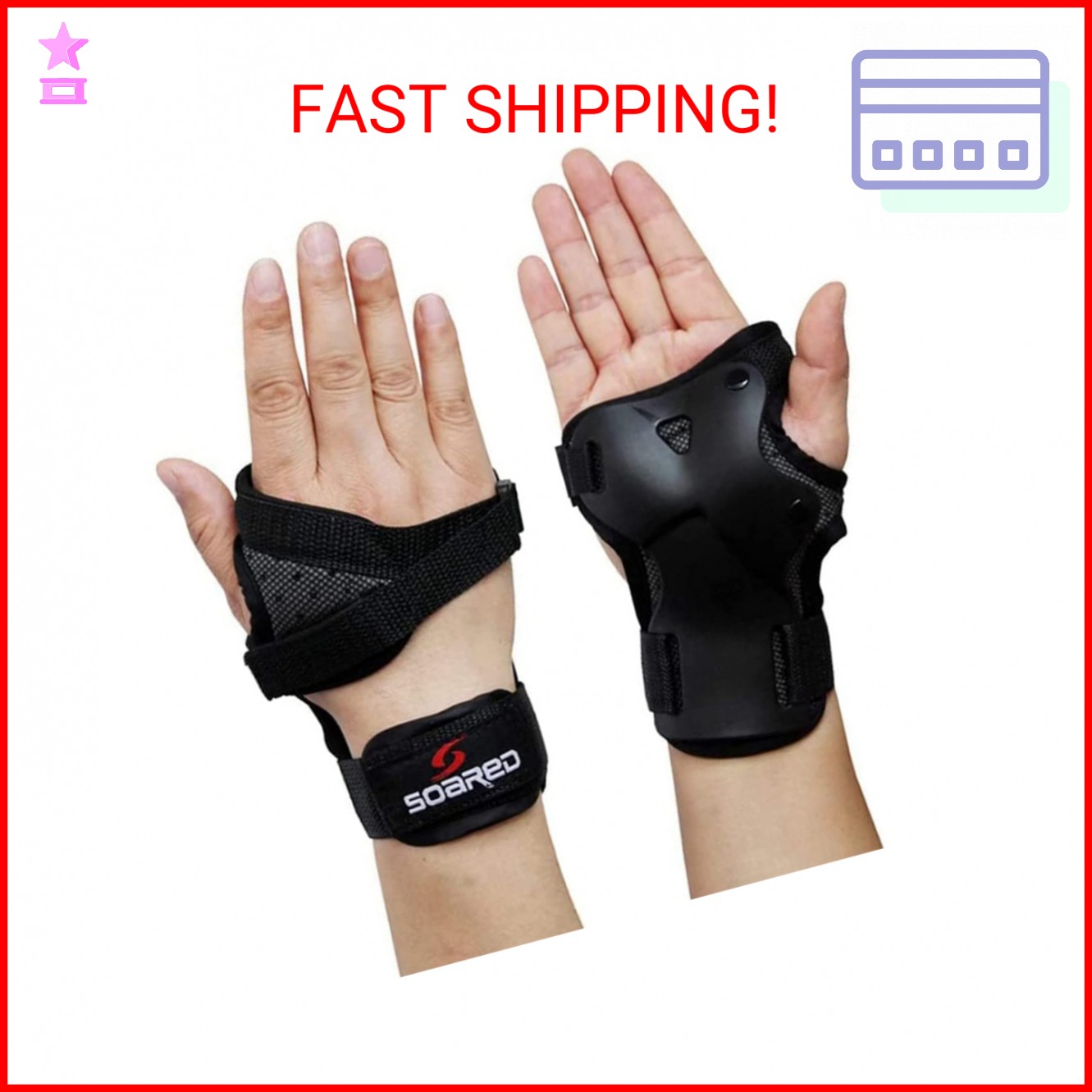 Wrist Guard Protective Gear Wrist Brace Impact Sport Wrist Support for Skating S