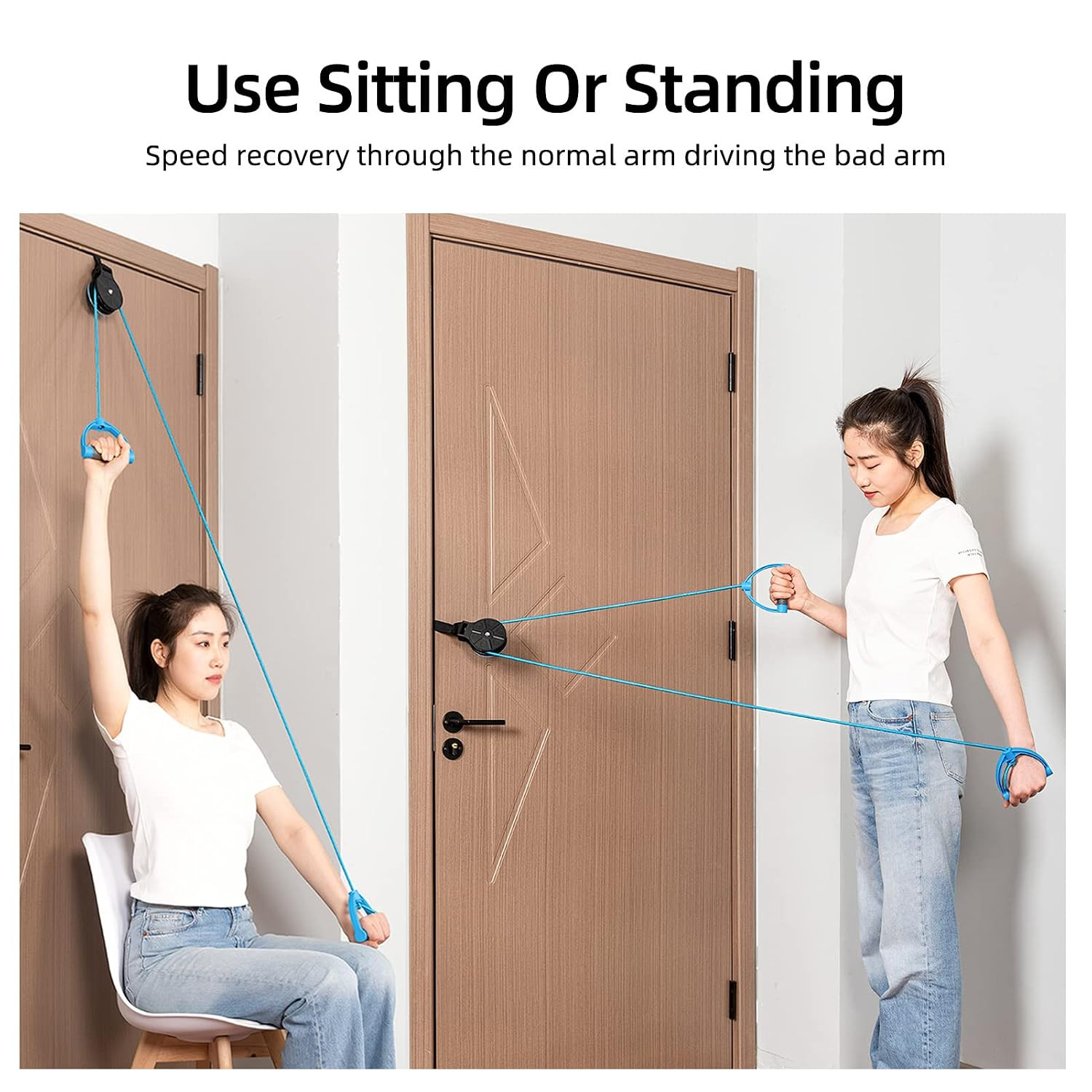 Shoulder Pulley for Physical Therapy,Over the Door Arm Exercise Pulley | Rehab