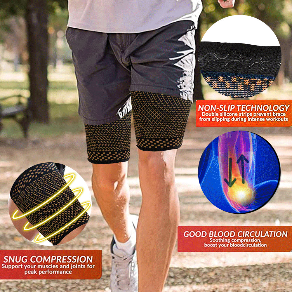 Copper Compression Brace Groin Thigh Sleeve Hip Support Wrap Sciatic Nerve Sport