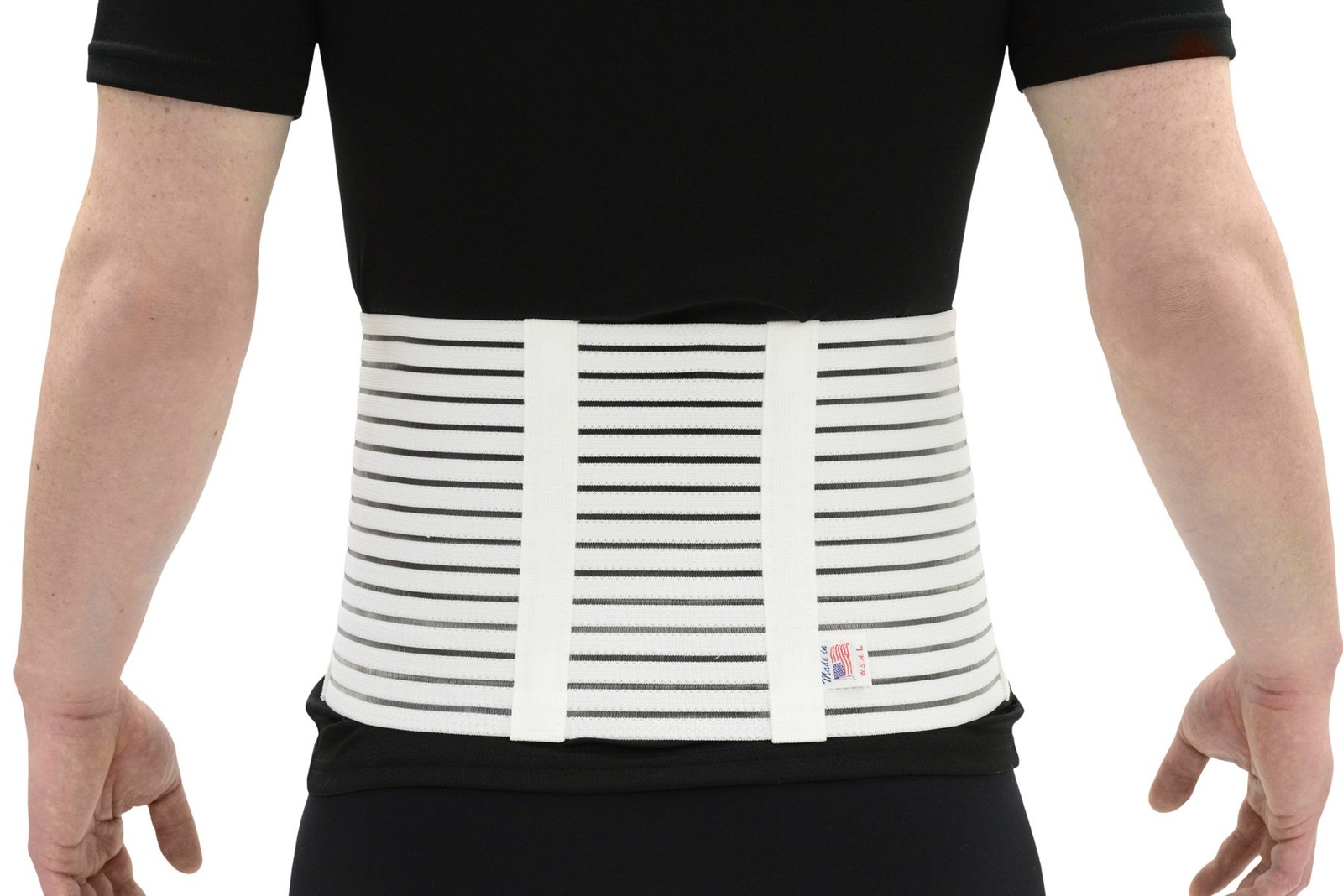 Ita-Med Breathable Elastic Back Abdominal Support Brace Unisex 8 Wide White Xl
