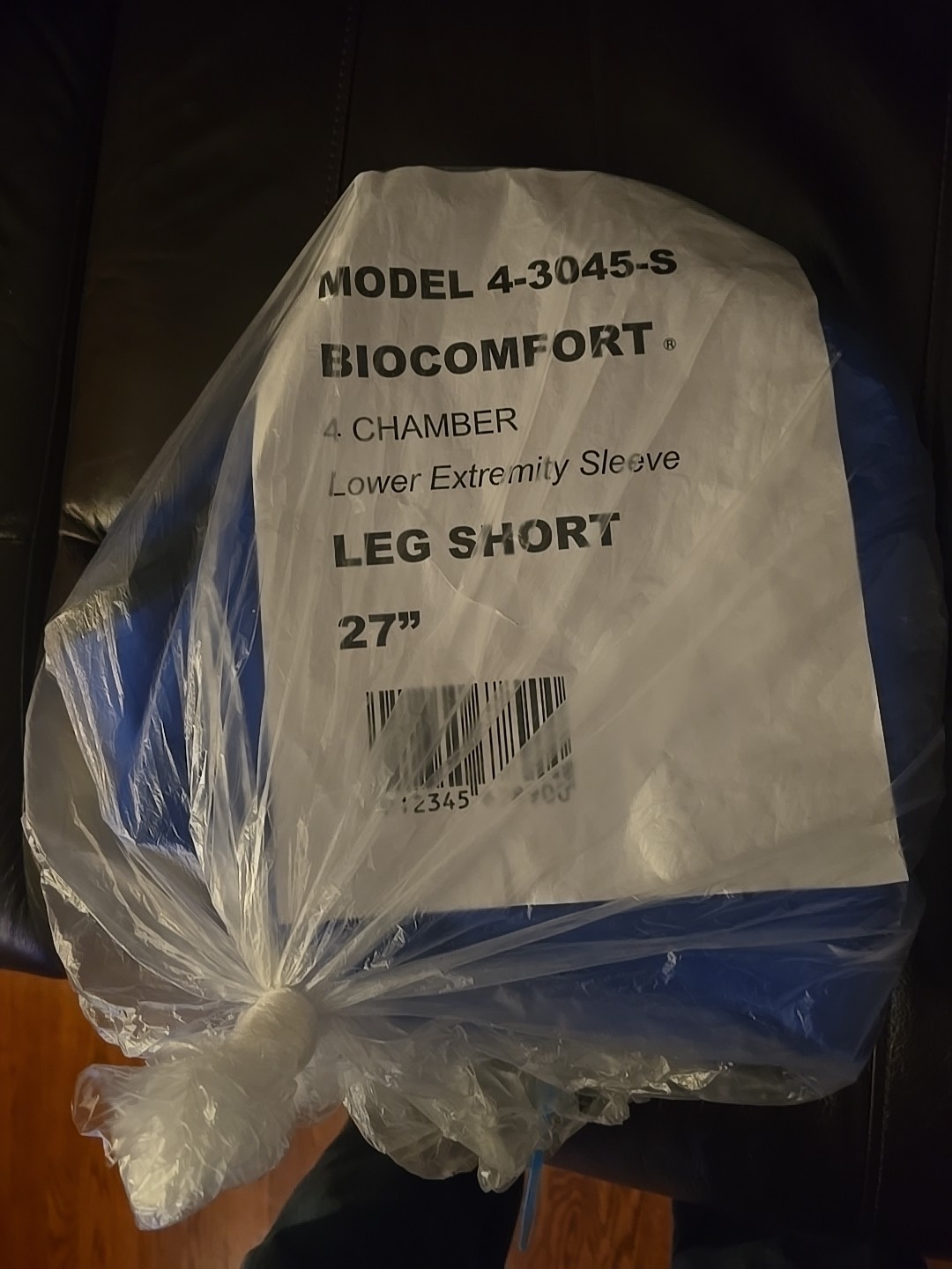 Bio Comfort Model 4-3024-S Lower Extremity Sleeve 4 Chamber Leg Short 27″
